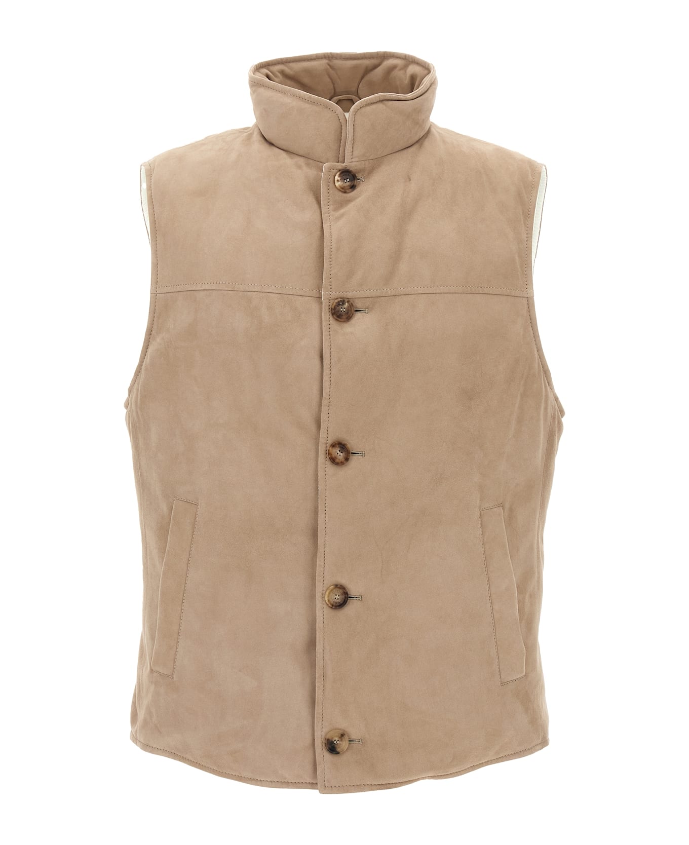 Brunello Cucinelli Suede Vest - Beige