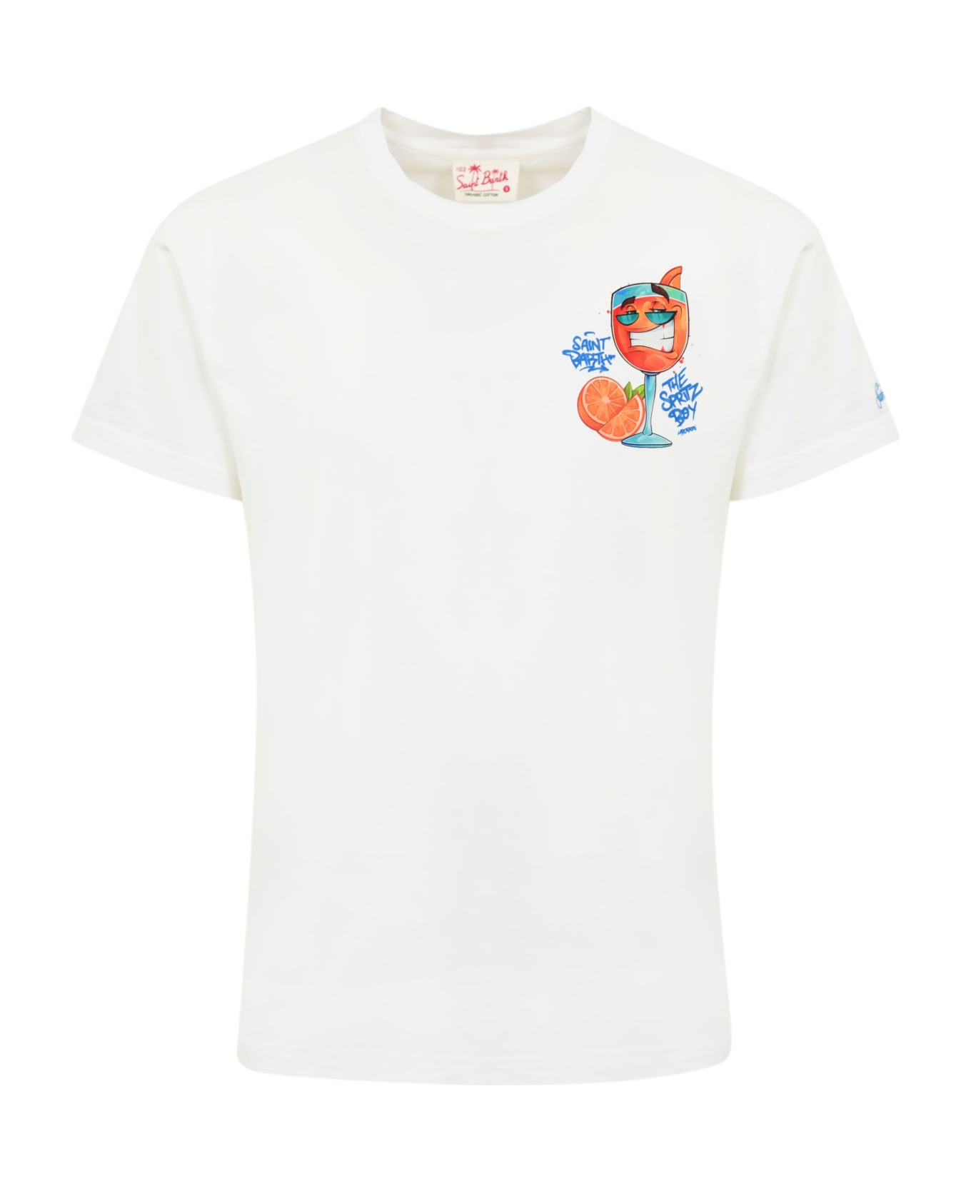 MC2 Saint Barth T-shirt With Spritz Print - Bianco