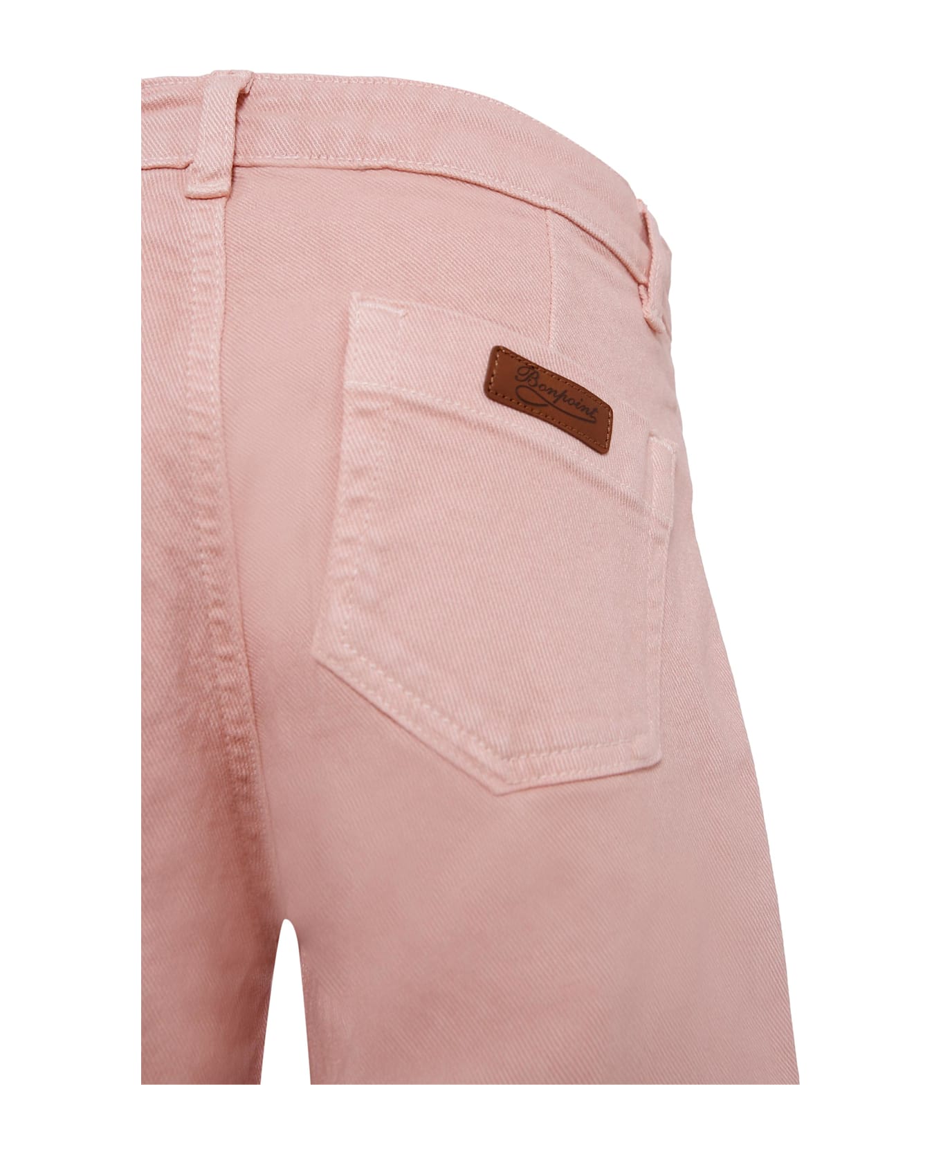 Bonpoint Pink Trousers For Baby Girl With Cherry - Pink