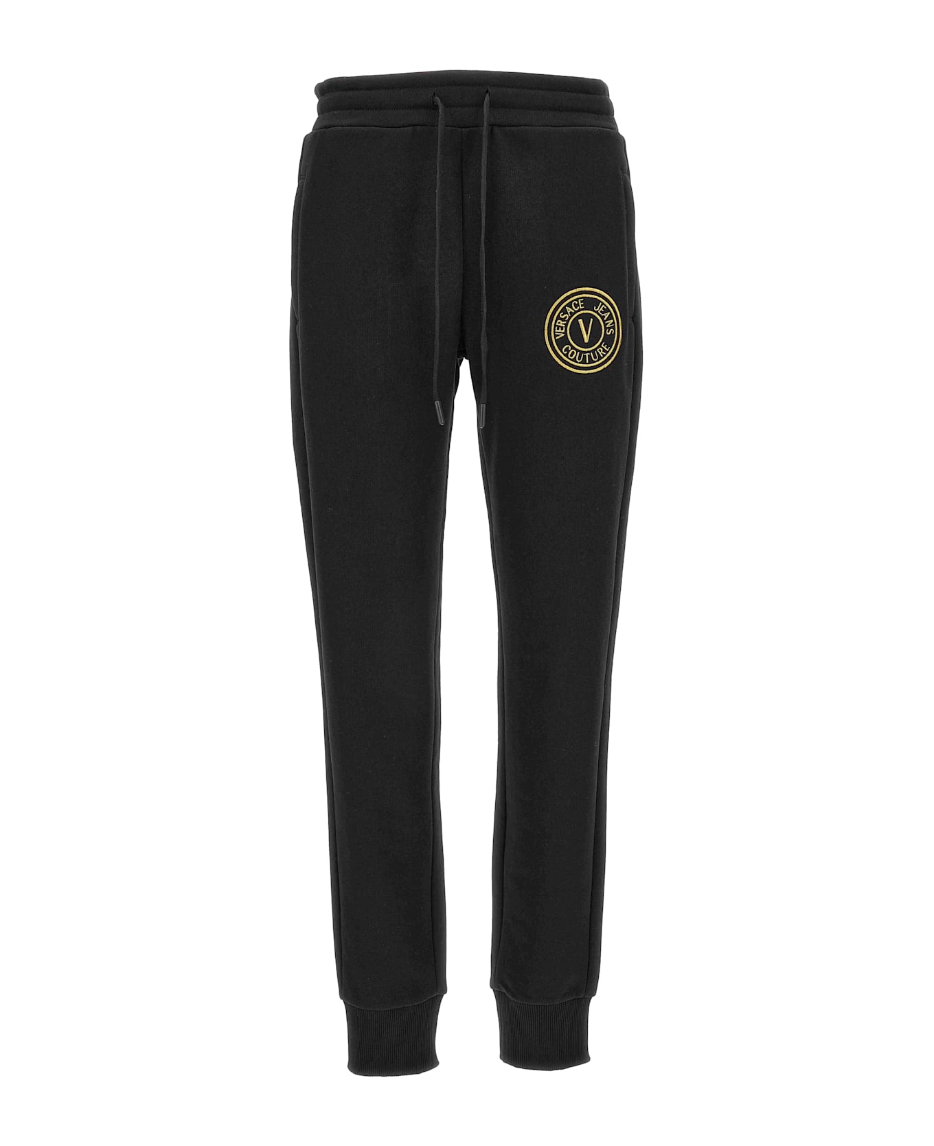 Versace Jeans Couture V-emblem Print Track Pants - Black