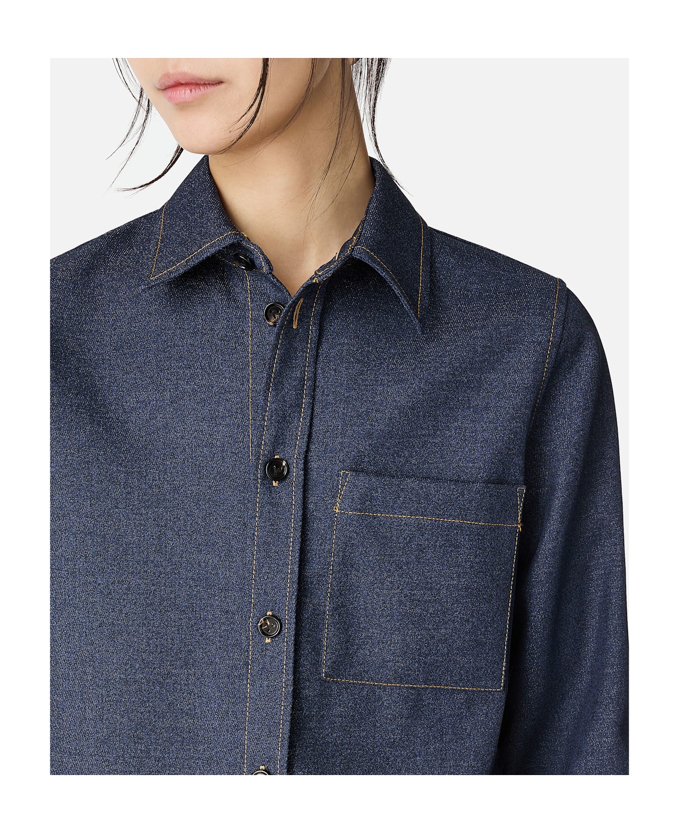 Bottega Veneta Wool Shirt - Blue