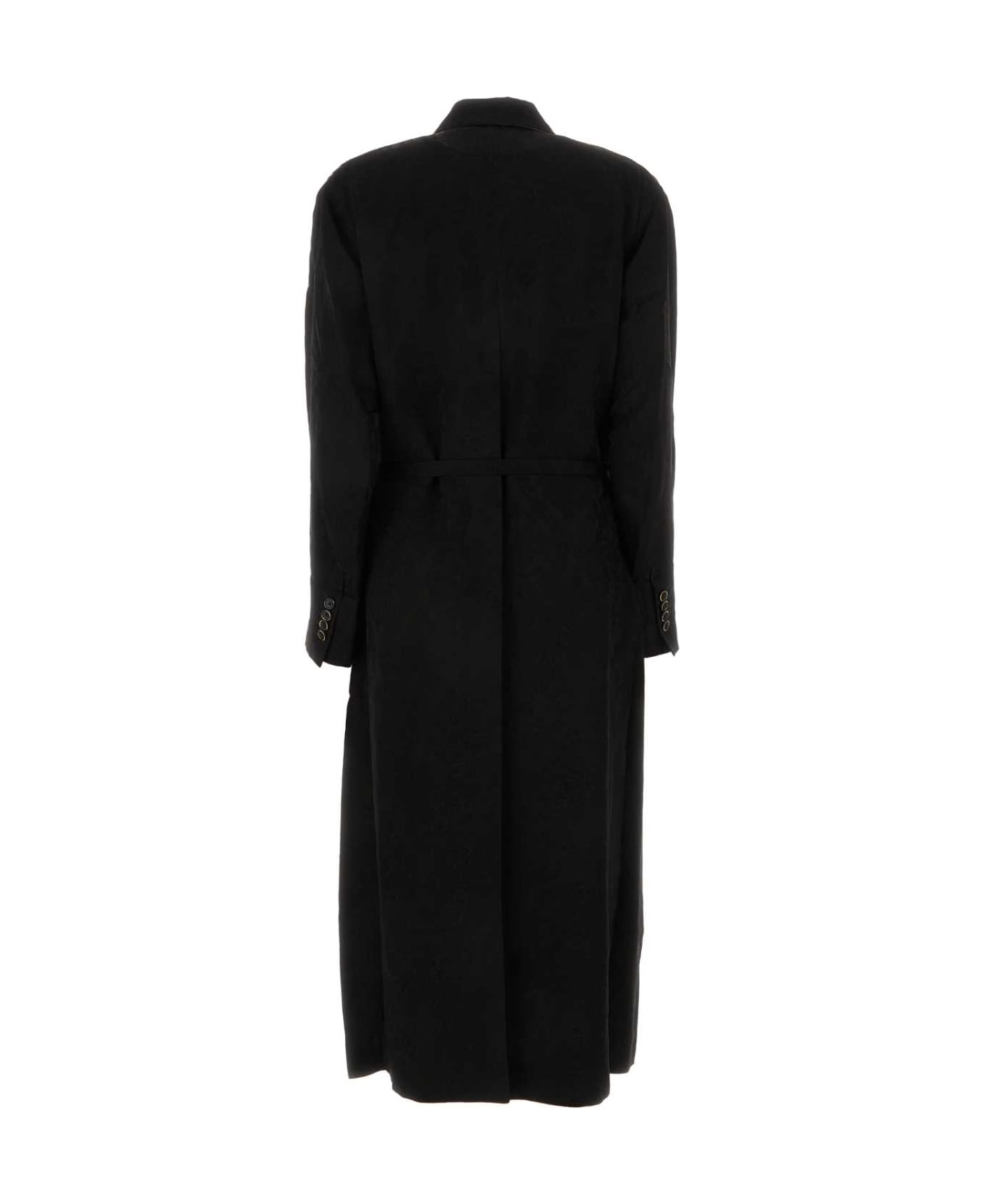 Uma Wang Black Satin Callie Coat - BLACK コート