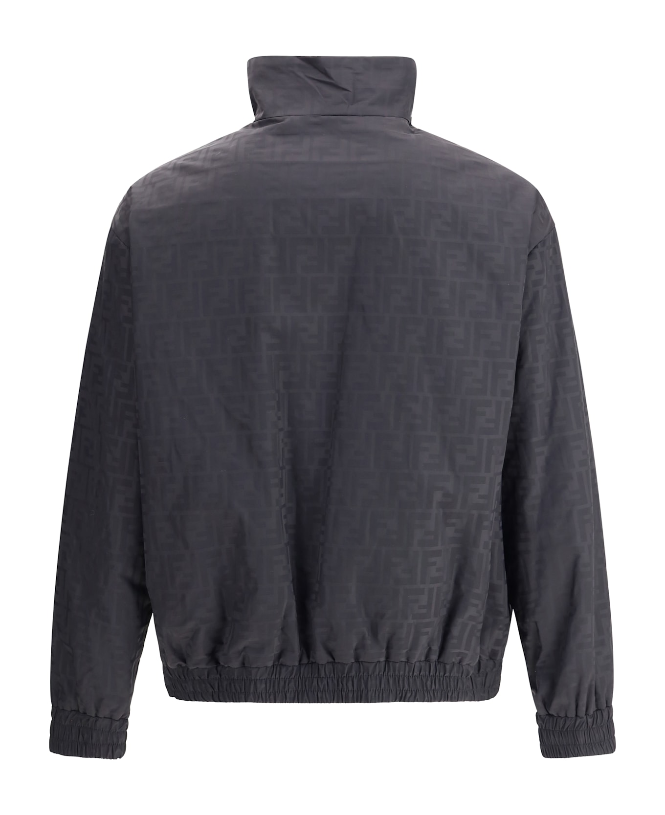 Fendi Padded Ff Nylon Bomber Jacket - BLACK