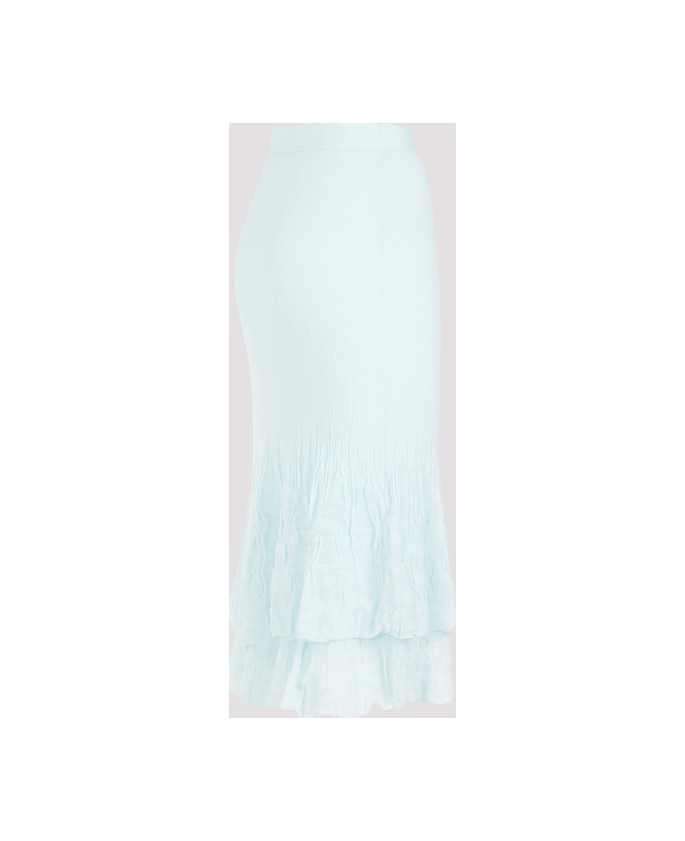 Bottega Veneta Cotton Midi Skirt - Pale Turquoise