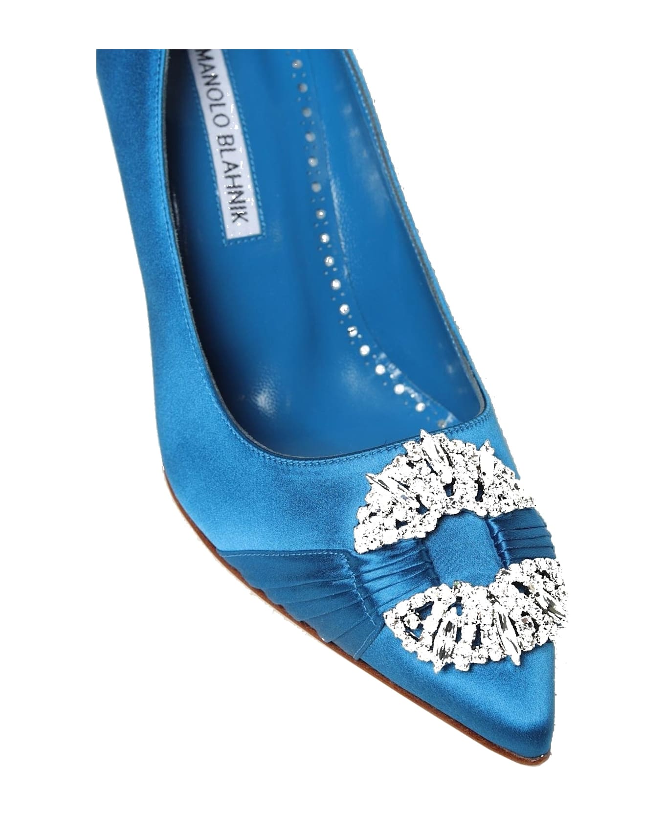 Manolo Blahnik Maida 090 Satin Pumps - Blue