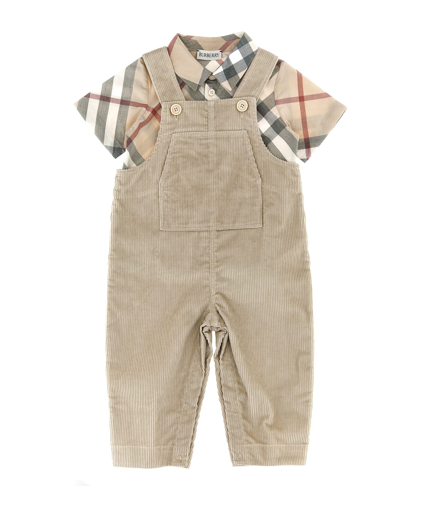 Burberry Three-piece Baby Set - Beige