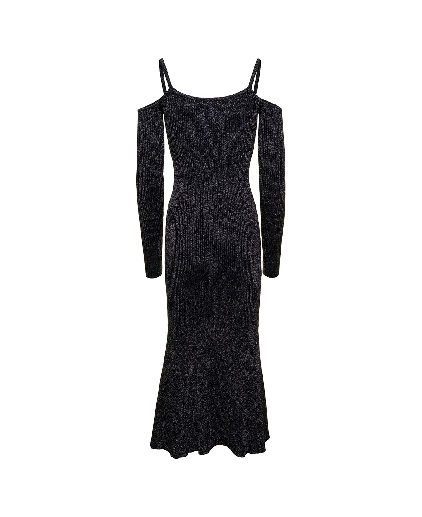 Versace Jeans Couture 75dpm31 Bis Rib Lurex F14 Dress - Black