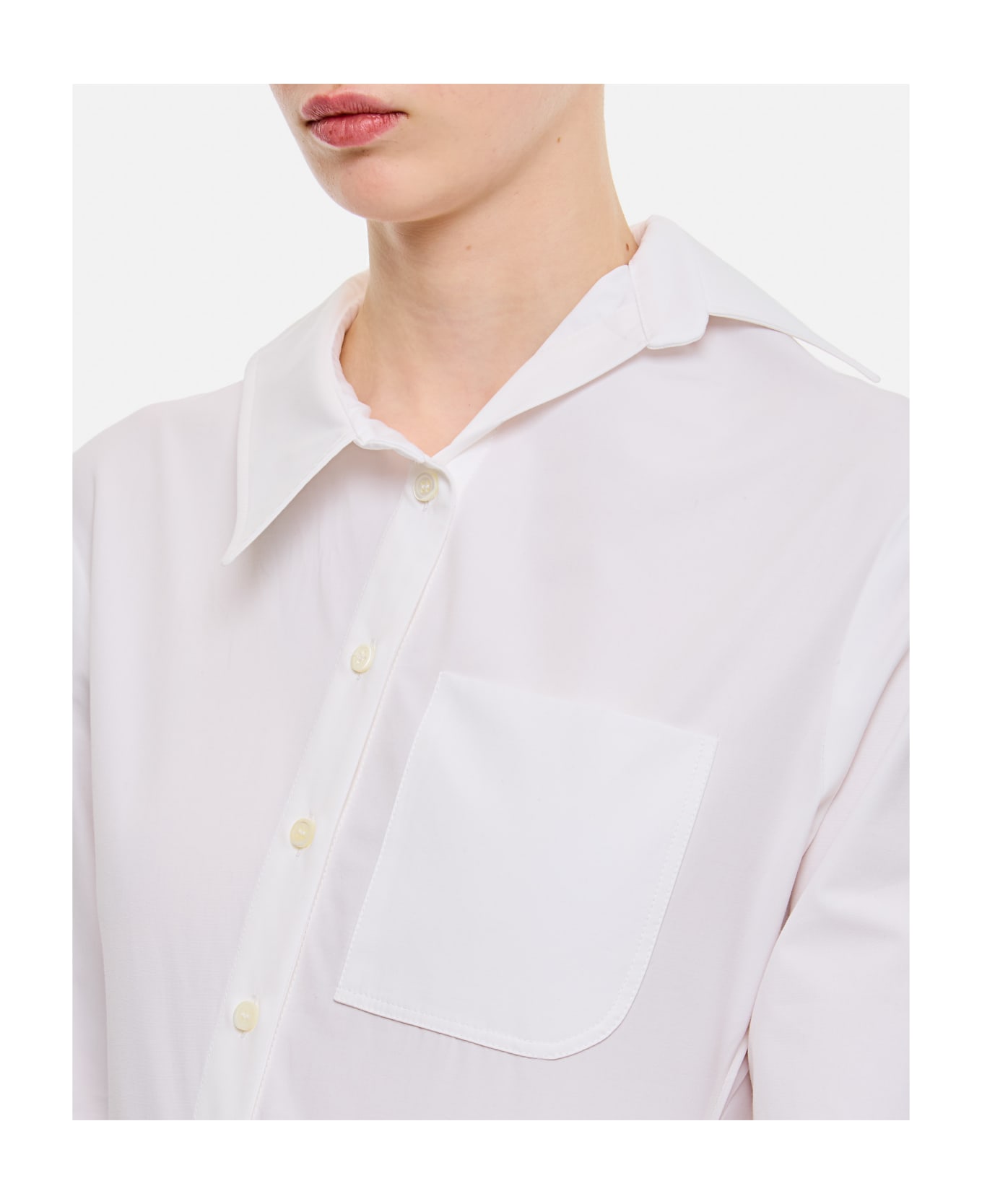 Jacquemus Asymmetric Front Buttoned Shirt - White