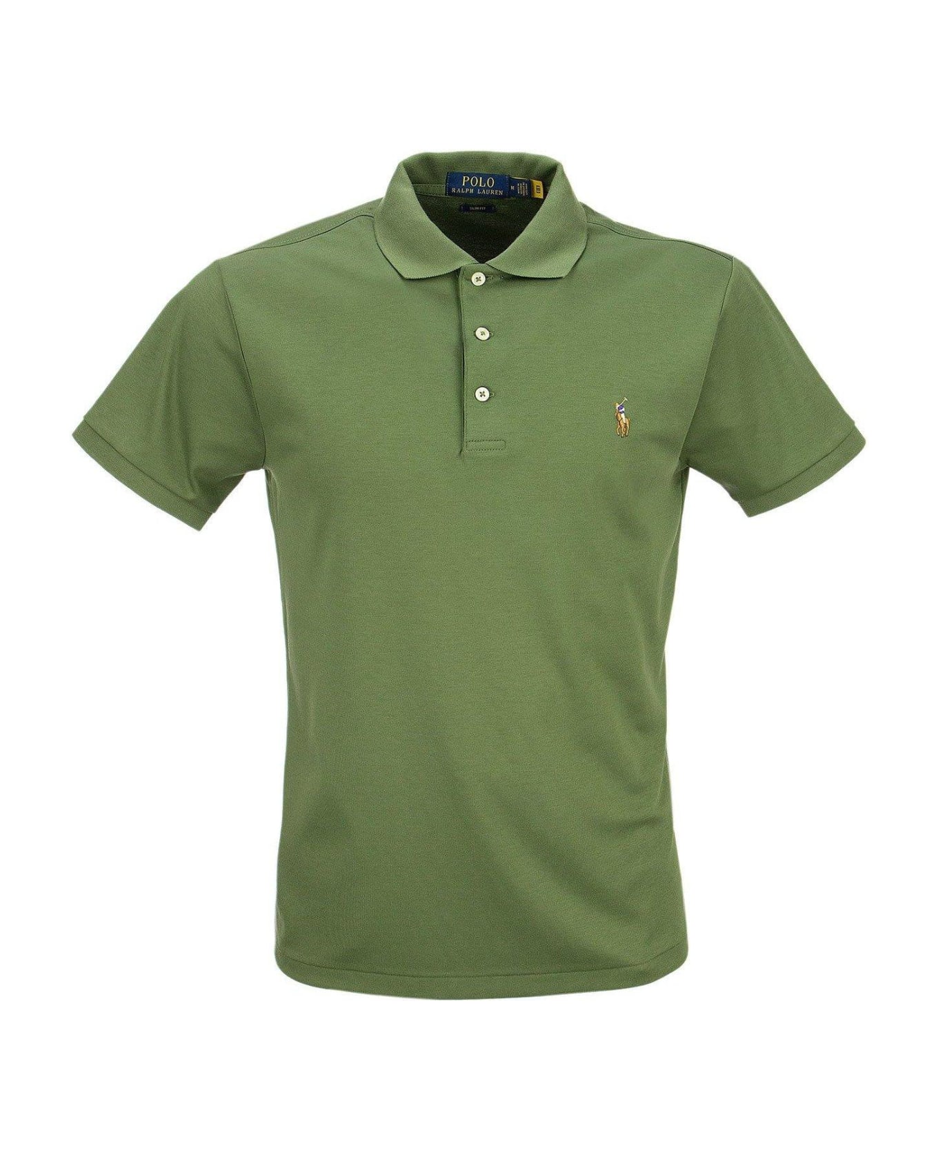 Polo Ralph Lauren Logo Embroidered Polo Shirt - Green シャツ