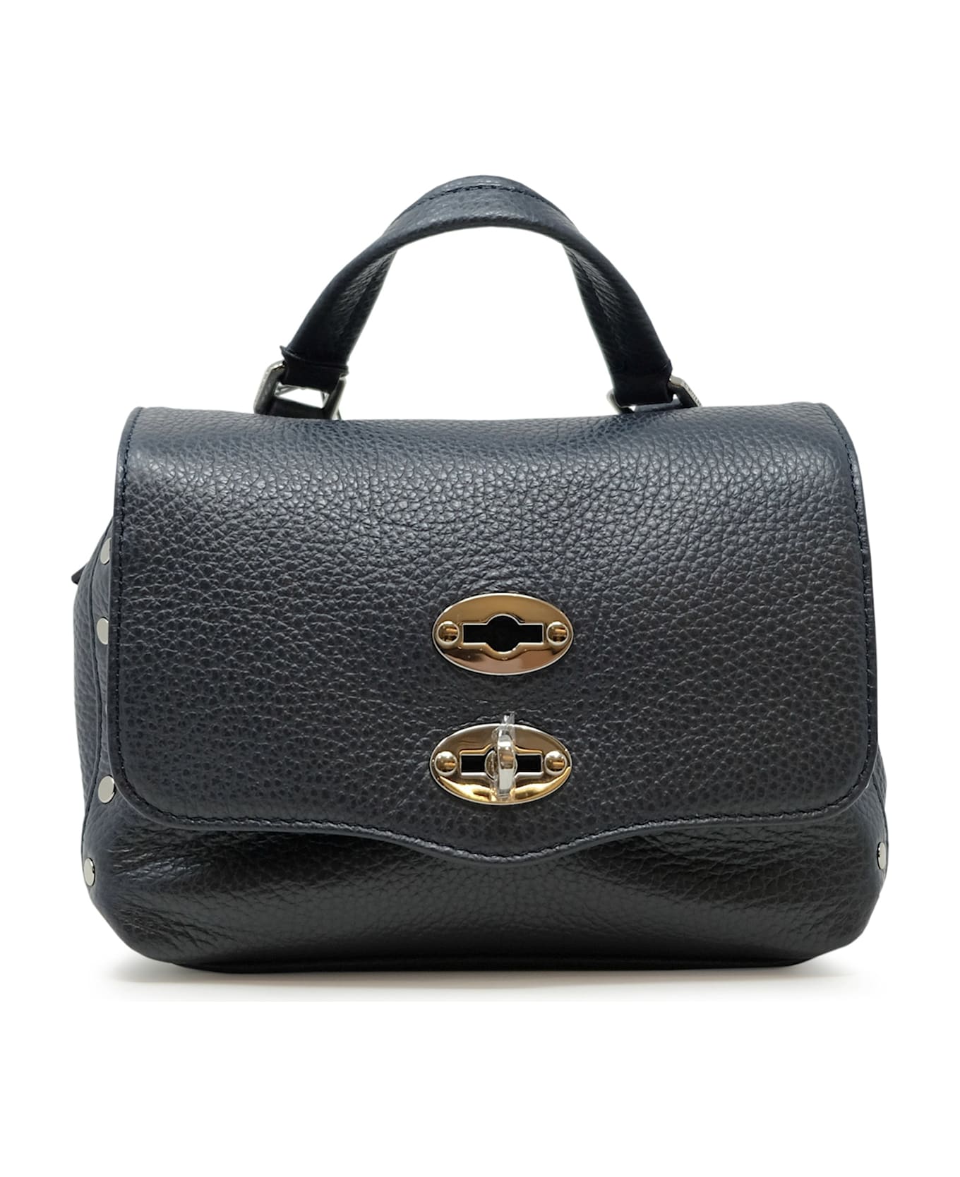 Zanellato 068010-0050000-z0520 Dark Navy Postina Daily Giorno Baby Leather Handbag - BLUE