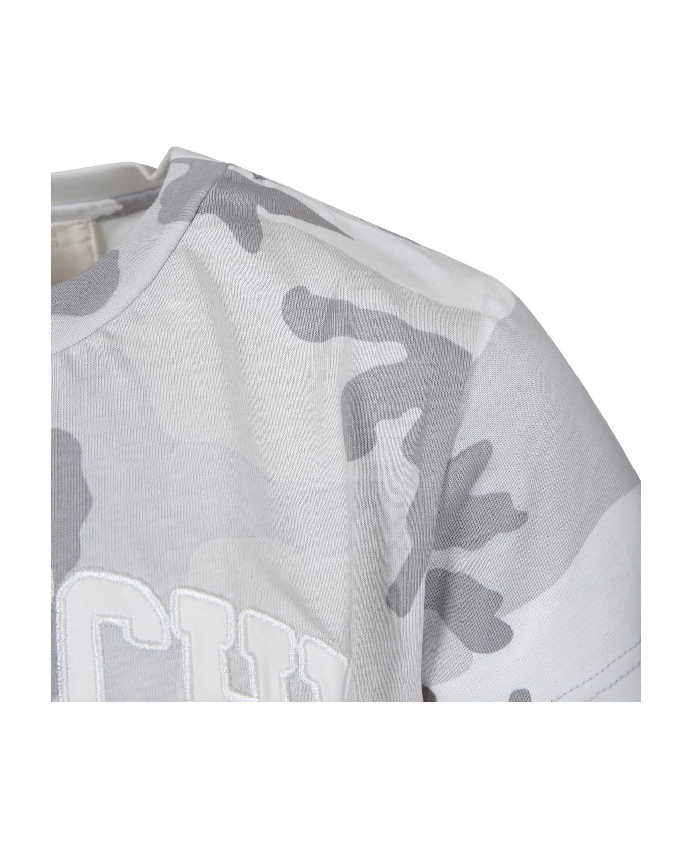 Givenchy Gray T-shirt For Boy With Camouflage Print - Grey Tシャツ＆ポロシャツ