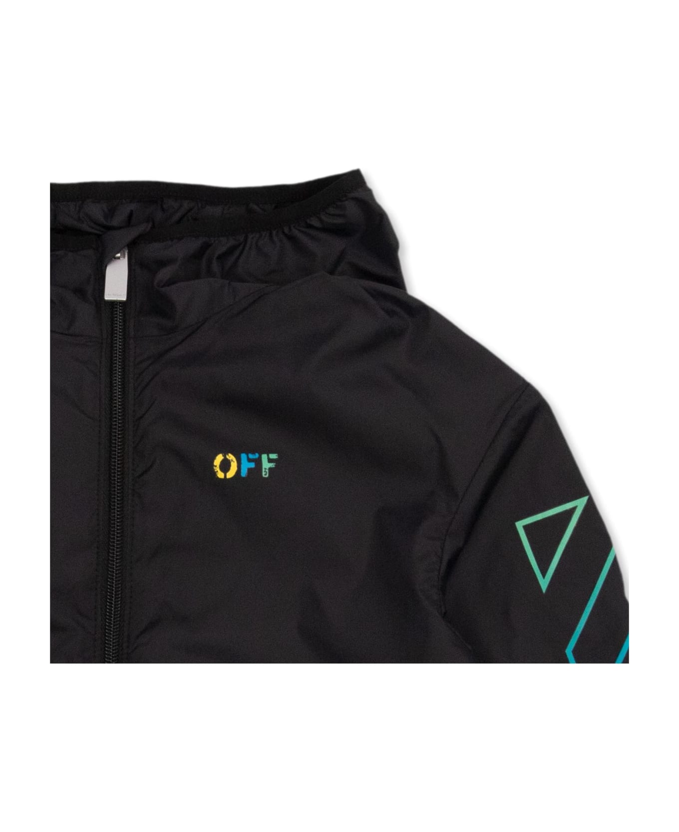 Off-White Kids Track Jacket With Logo - Black コート＆ジャケット