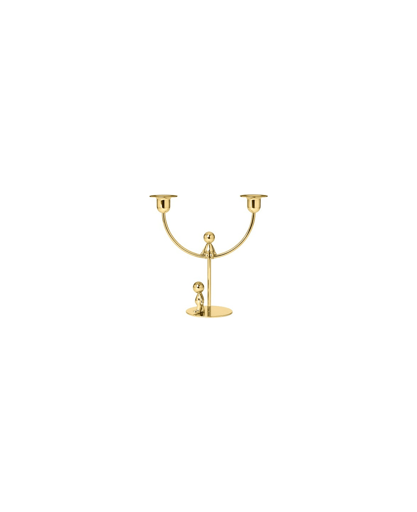 Ghidini 1961 Omini - The Thinker Walkman Candlestick Polished Brass - Polished brass インテリア雑貨