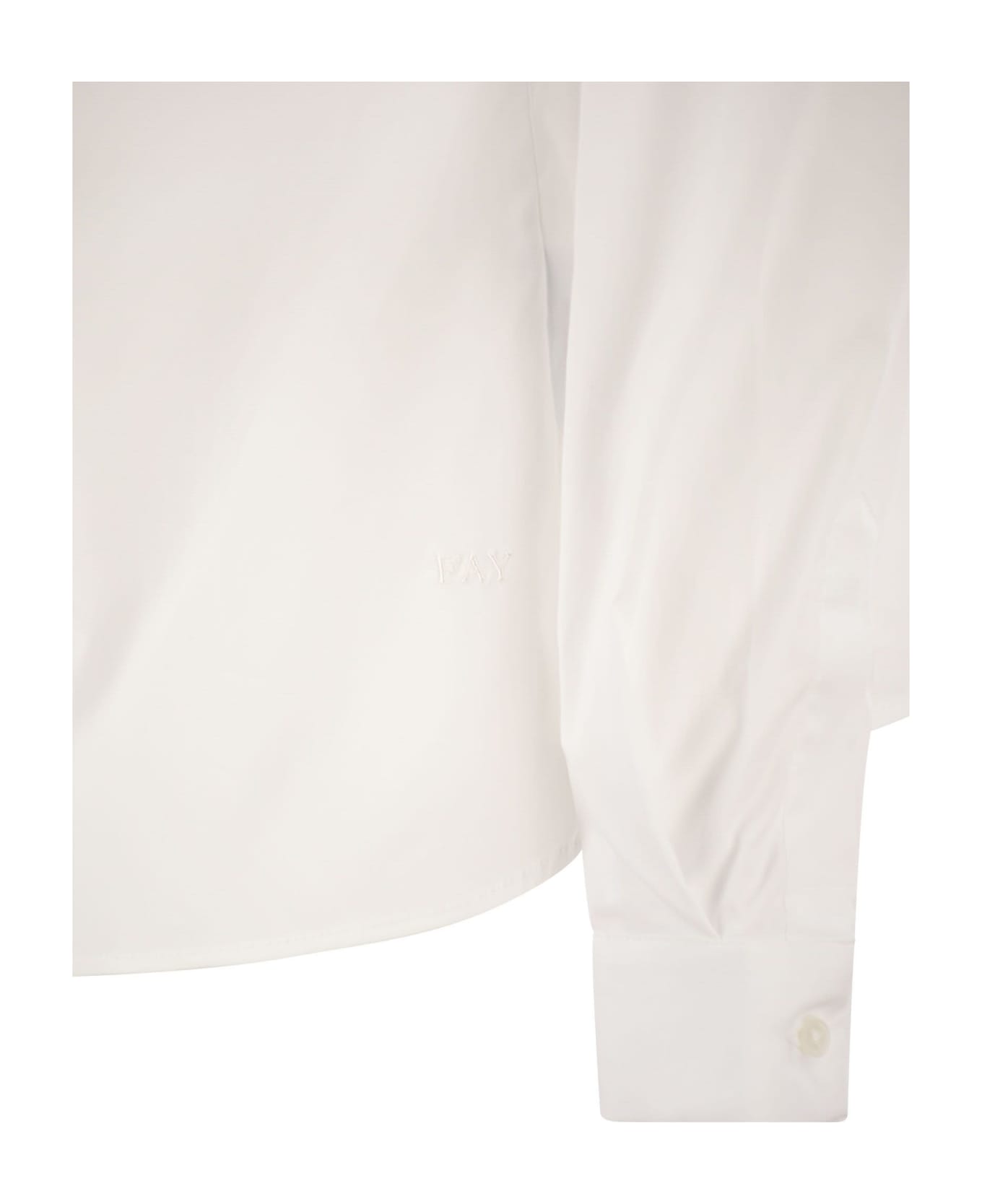 Fay Italian Neck Shirt - White シャツ
