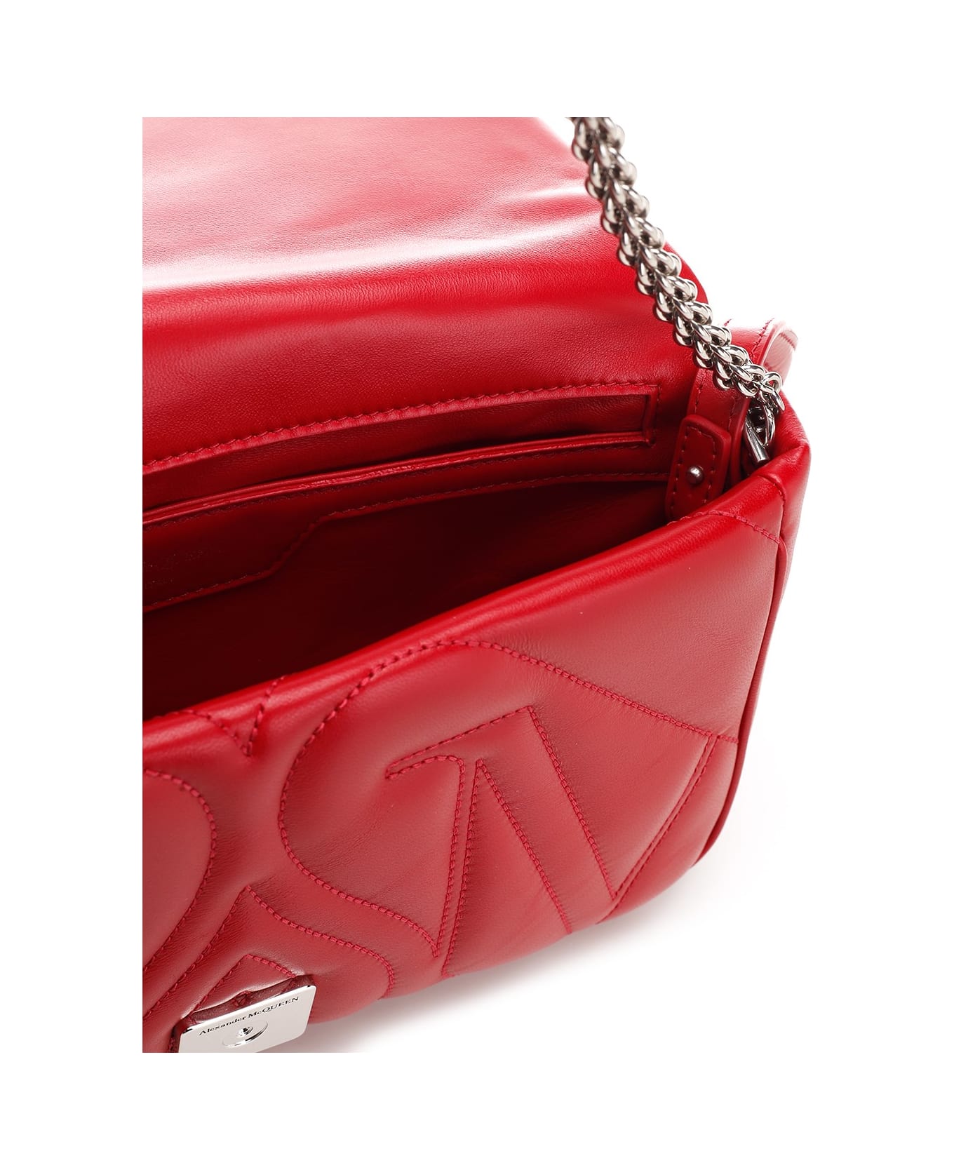 Alexander McQueen Logo Flap Shoulder Bag - Red
