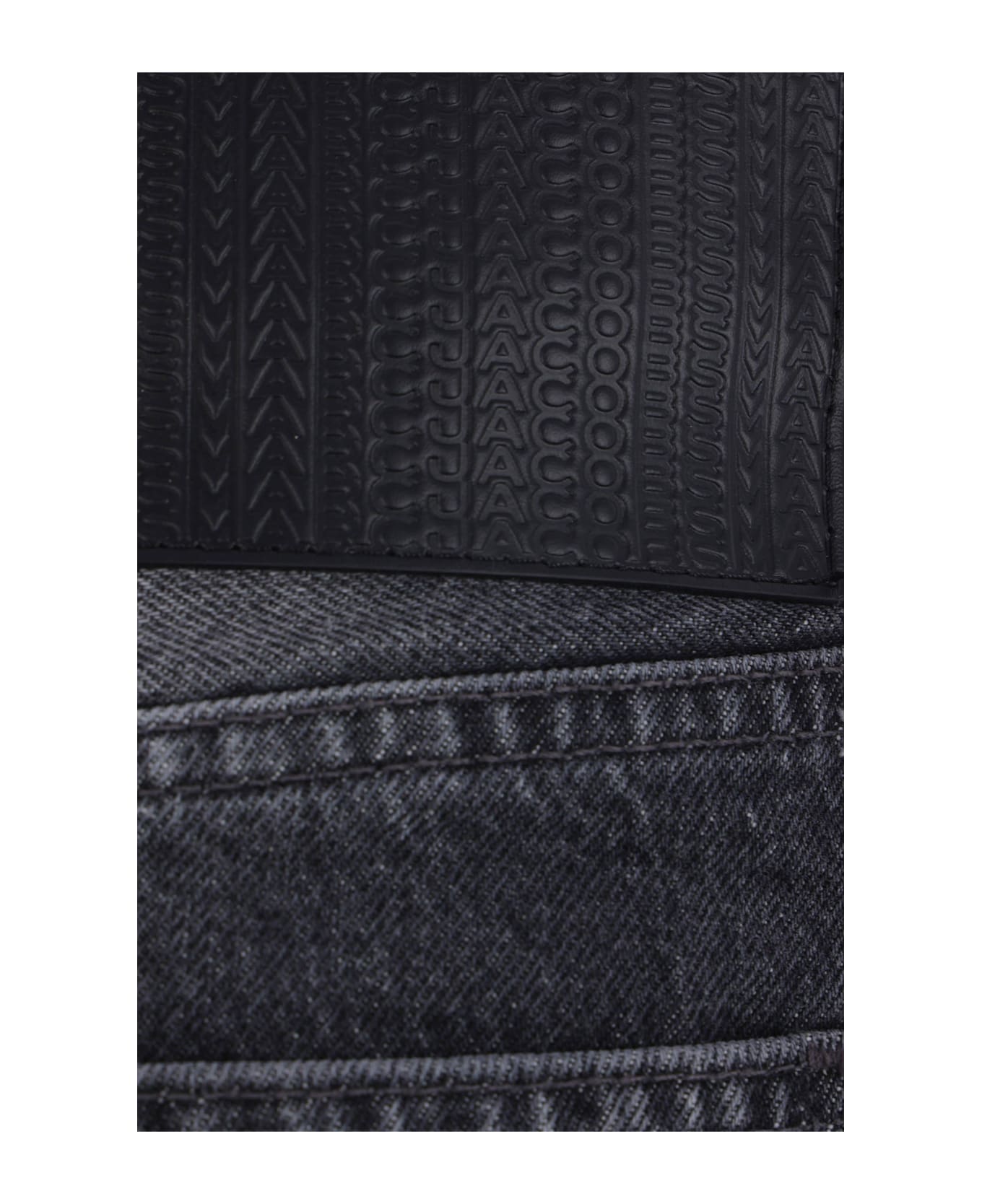Marc Jacobs A-line Denim Skirt With Crystals - Black