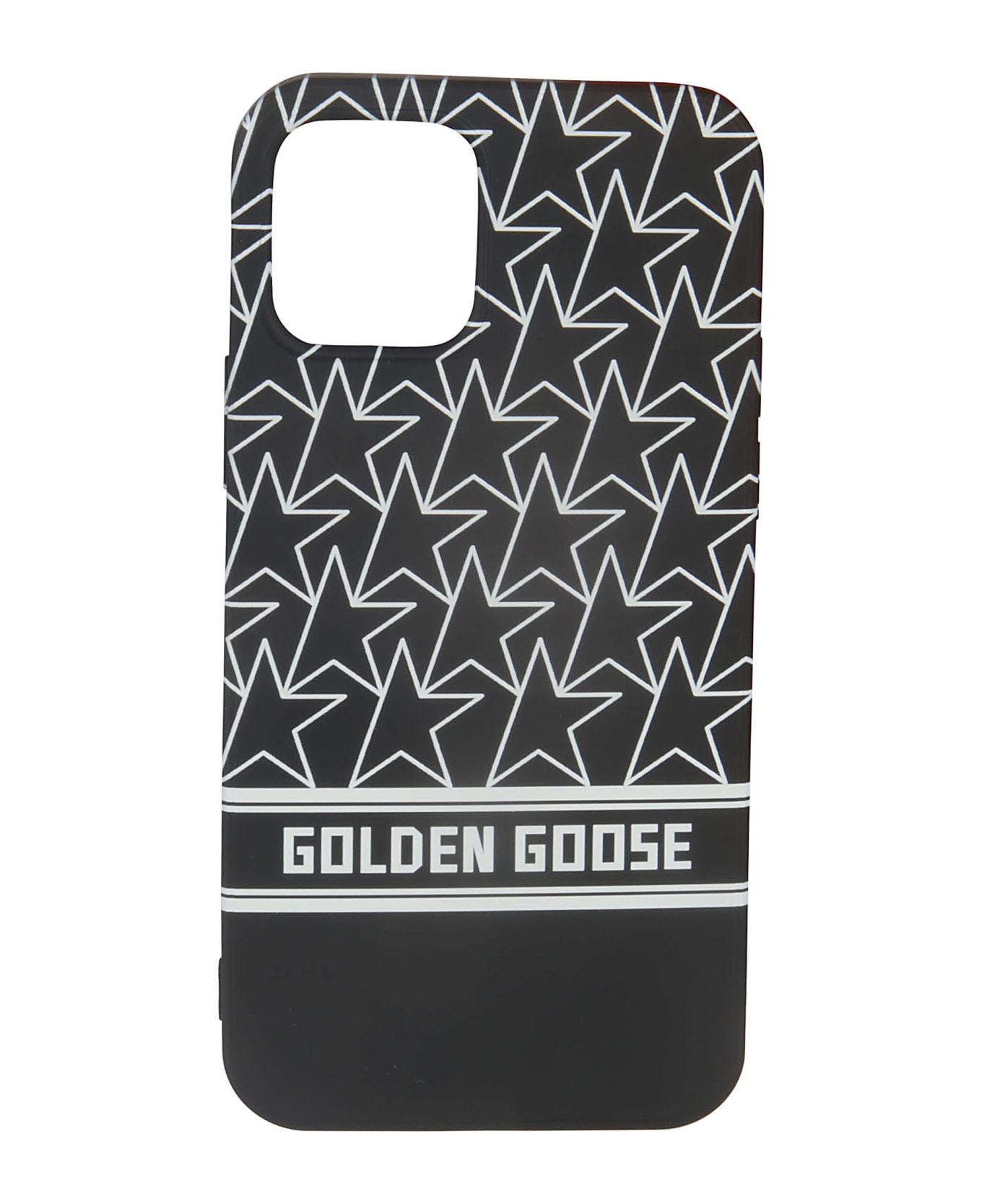 Golden Goose Logo & Star Printed Iphone 12/12 Pro Max Case - Black/White