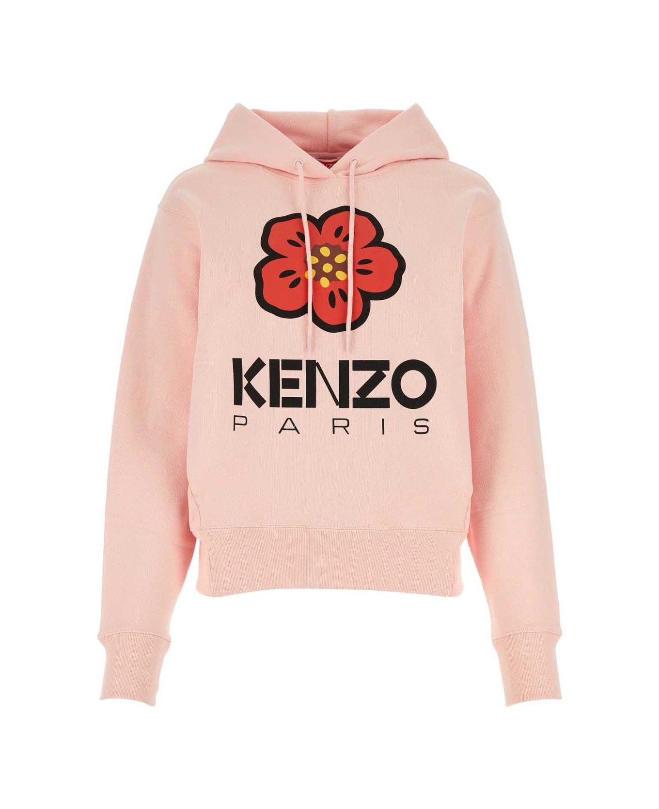 Kenzo Boke Flower Drawstring Hoodie - Pink