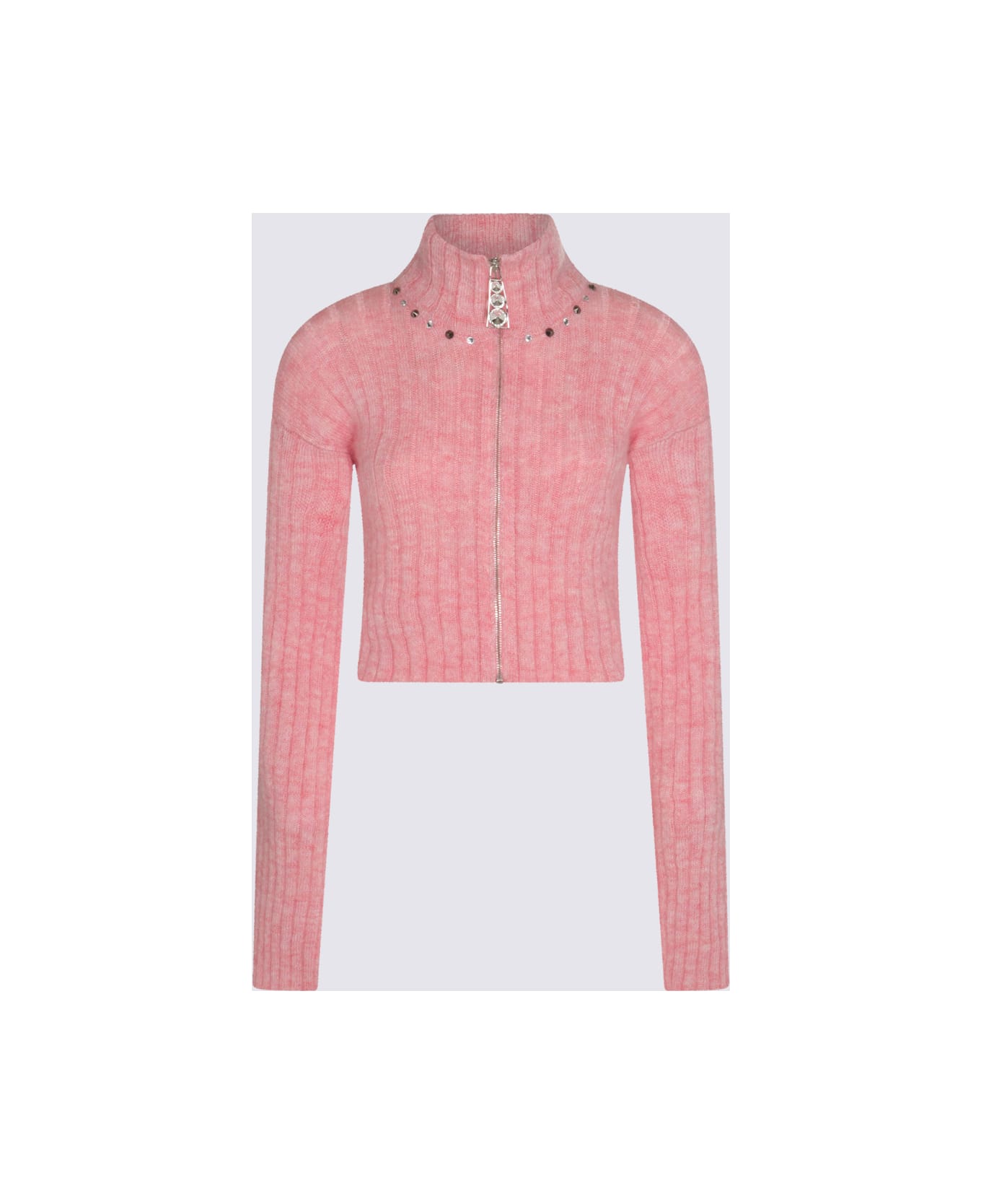 Alessandra Rich Pink Wool Blend Jumper - PINK MELANGE