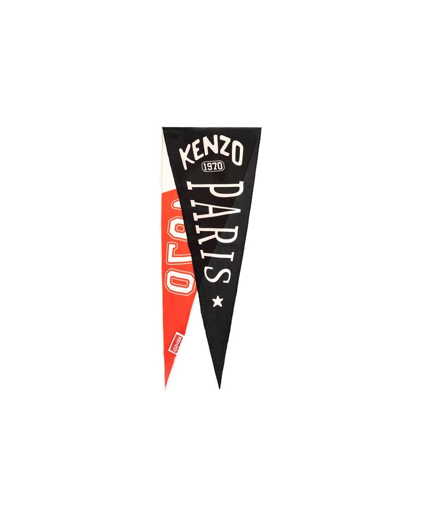 Kenzo Logo Printed Neckerchief - Medium Red