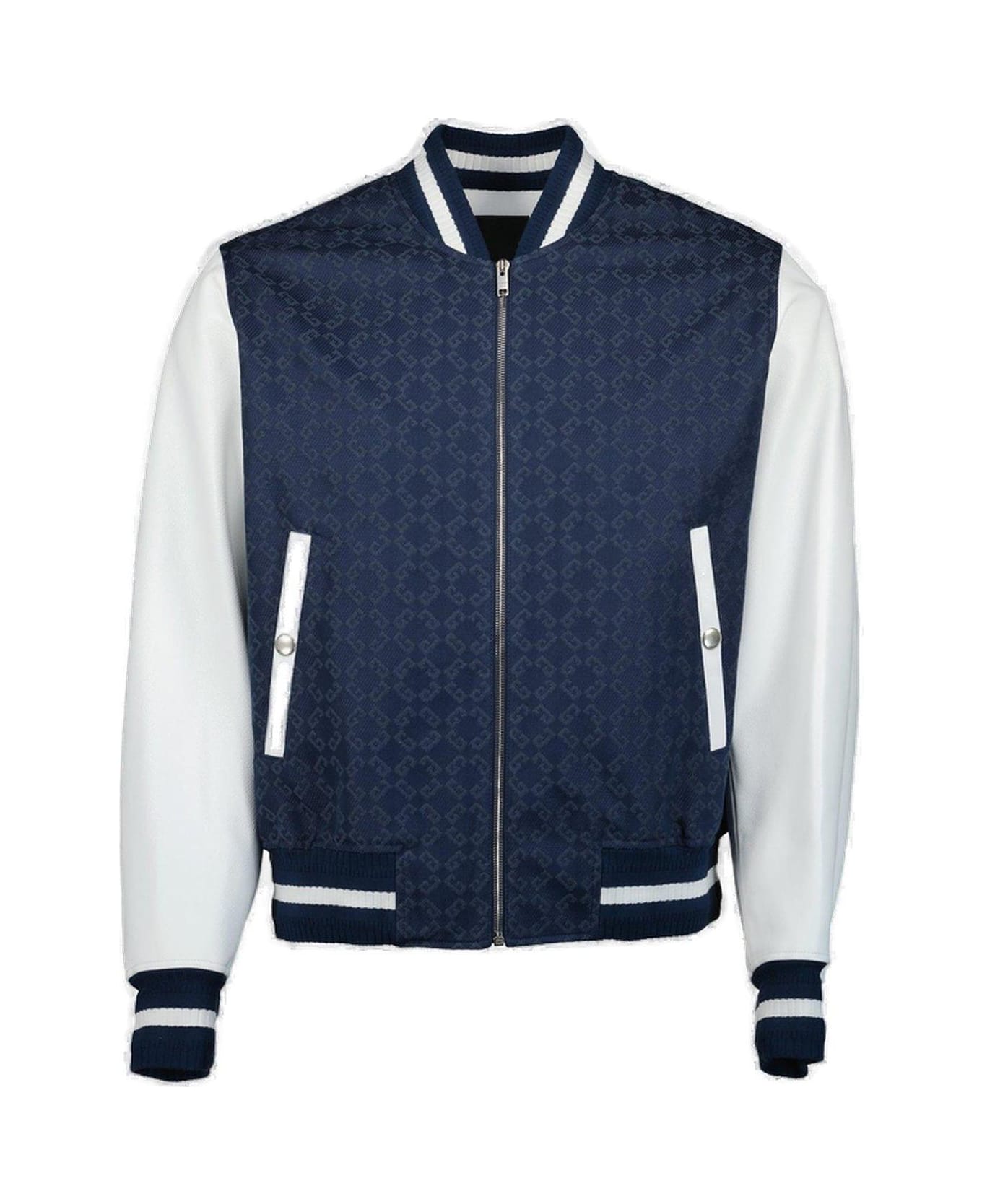 Givenchy Monogrammed Varsity Jacket - NAVY/WHITE