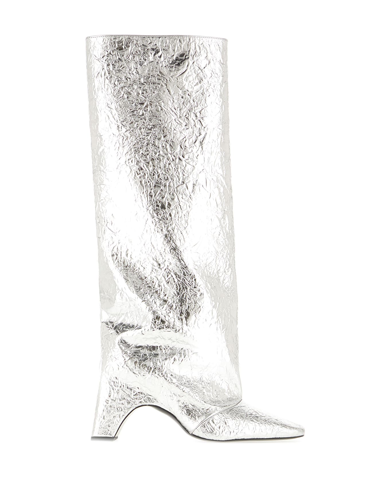 Coperni Silver Leather Bridge Boots - SILVER