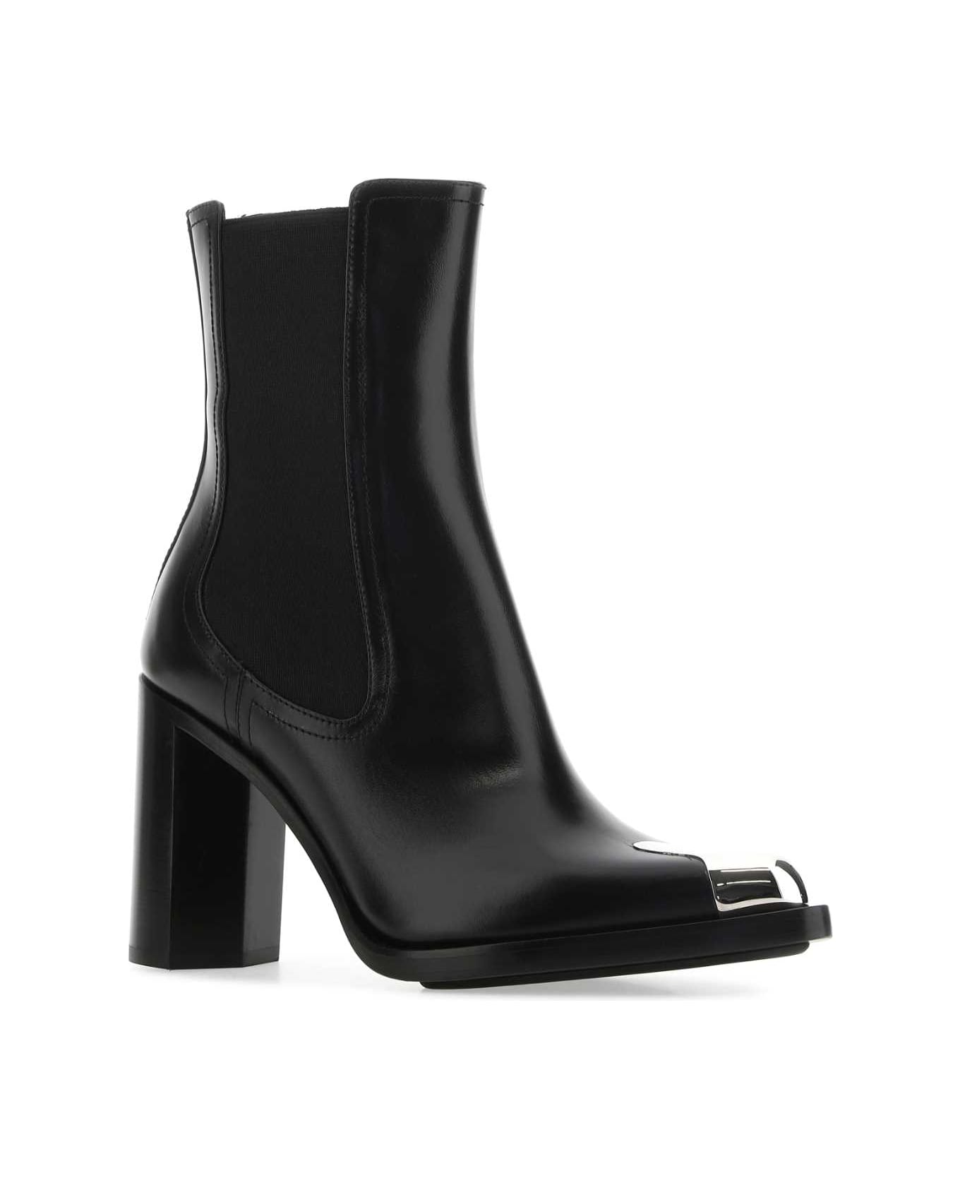 Alexander McQueen Black Leather Ankle Boots - 1081 ブーツ