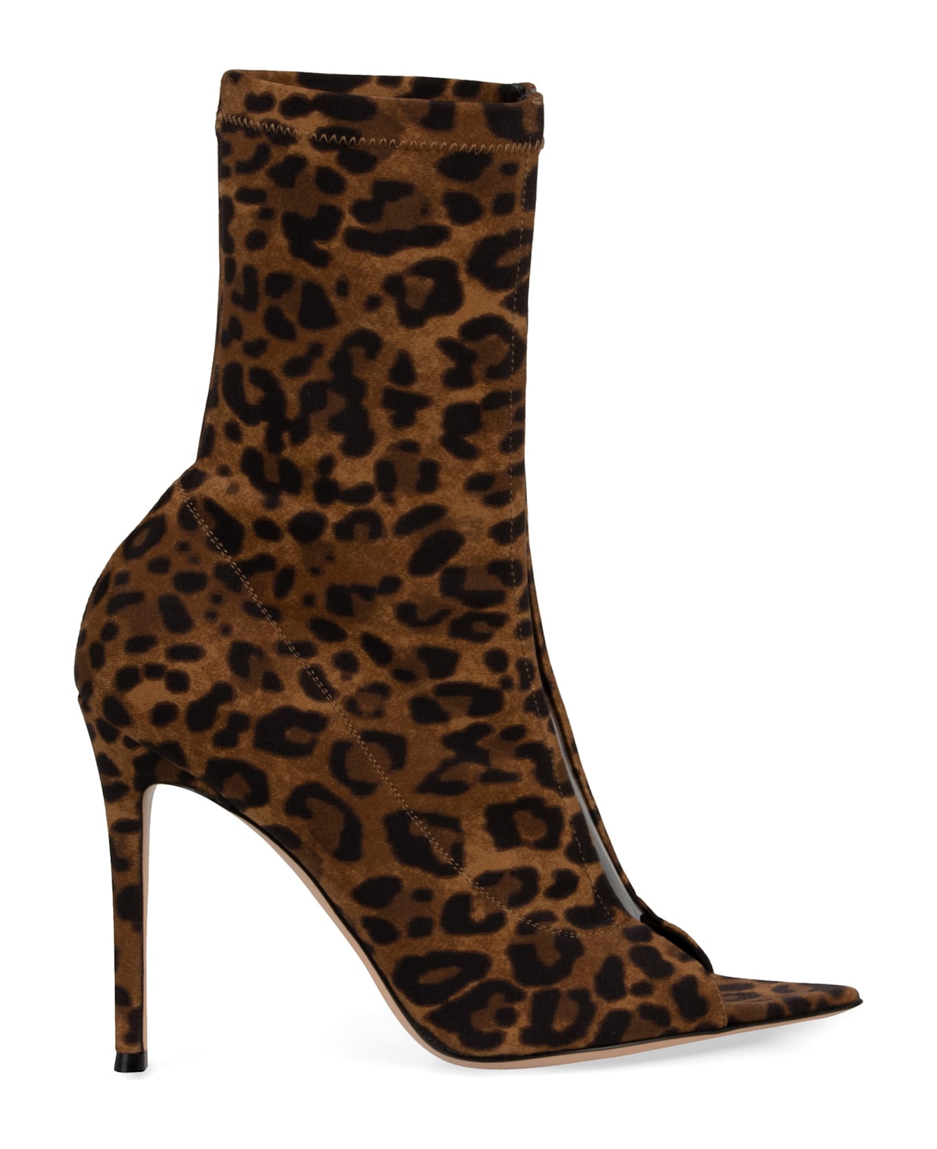 Gianvito Rossi Leather Ankle Boots - Animalier