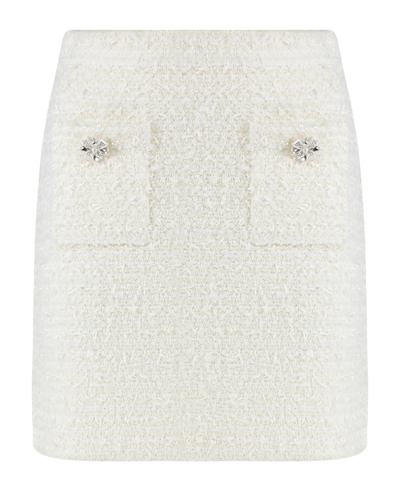 self-portrait Wool Blend Cardigan - IVORY