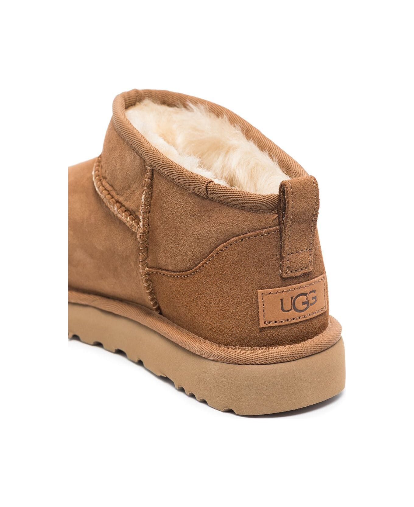 UGG Brown 
ultra Mini
 Boots In Suede Woman - Beige