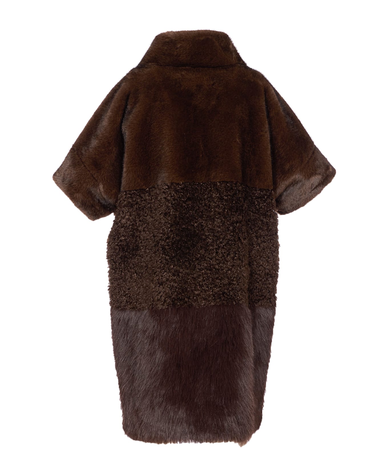 Bully Fake Fur Coat - Brown