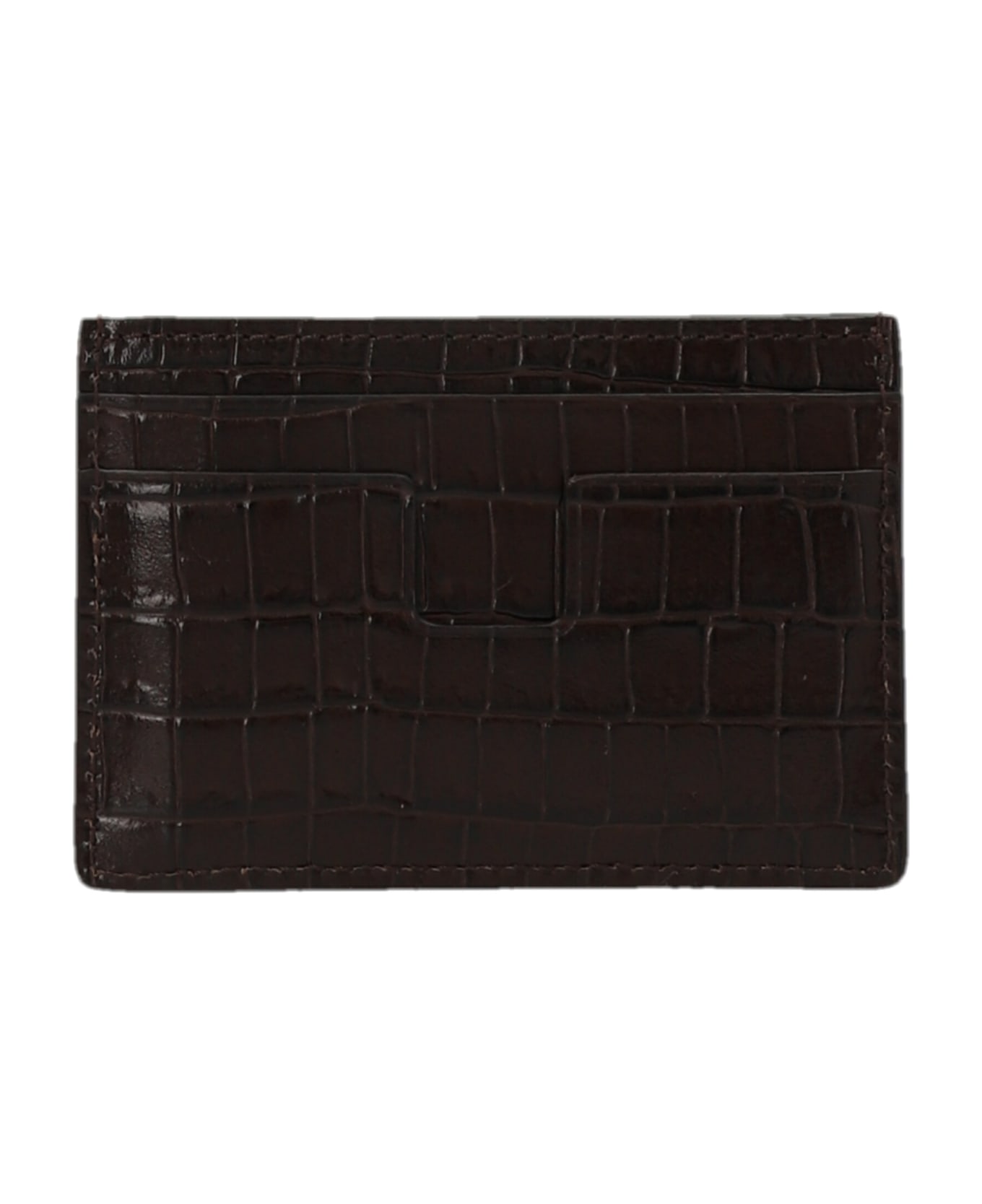 Tom Ford 't Line Classic' Card Holder - Brown