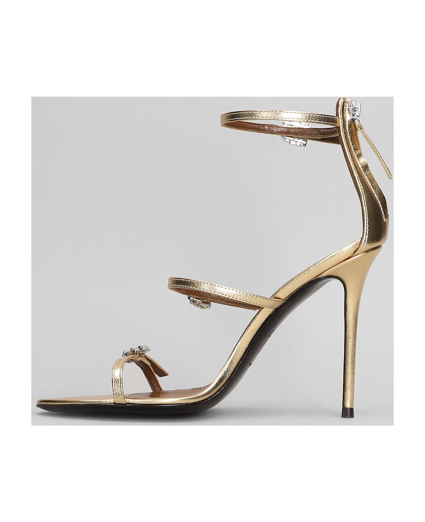 Giuseppe Zanotti Sandals In Gold Patent Leather - gold