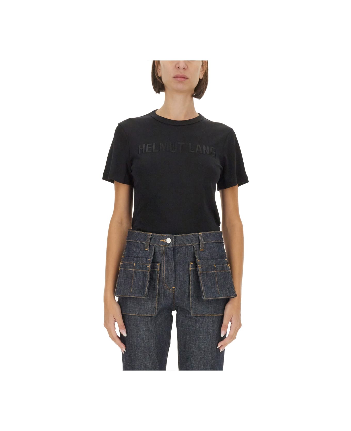 Helmut Lang T-shirt With Logo - BLACK