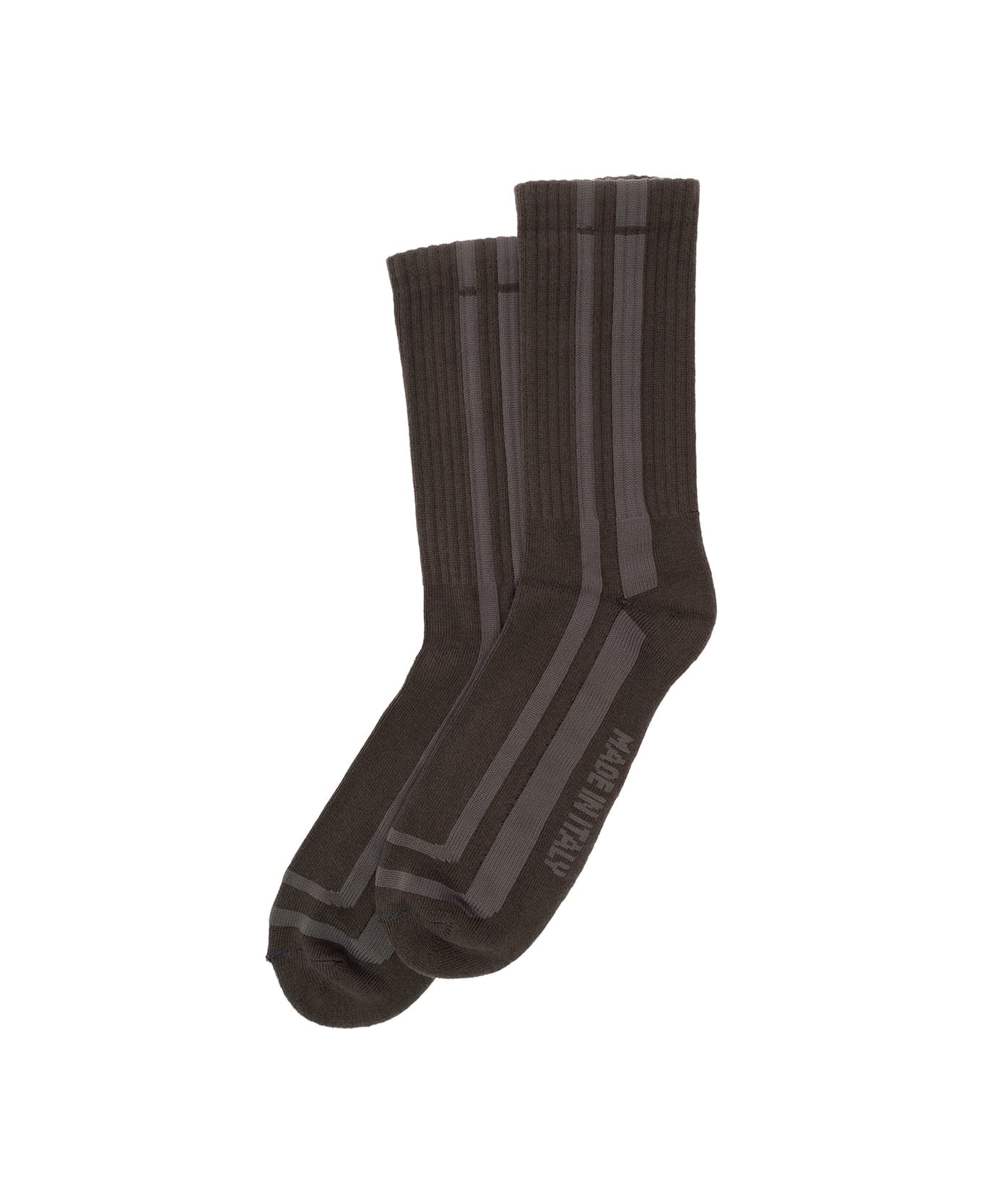 GCDS Black Socks In Jacquard Yarn With Tonal Logo Gcds Man - Black