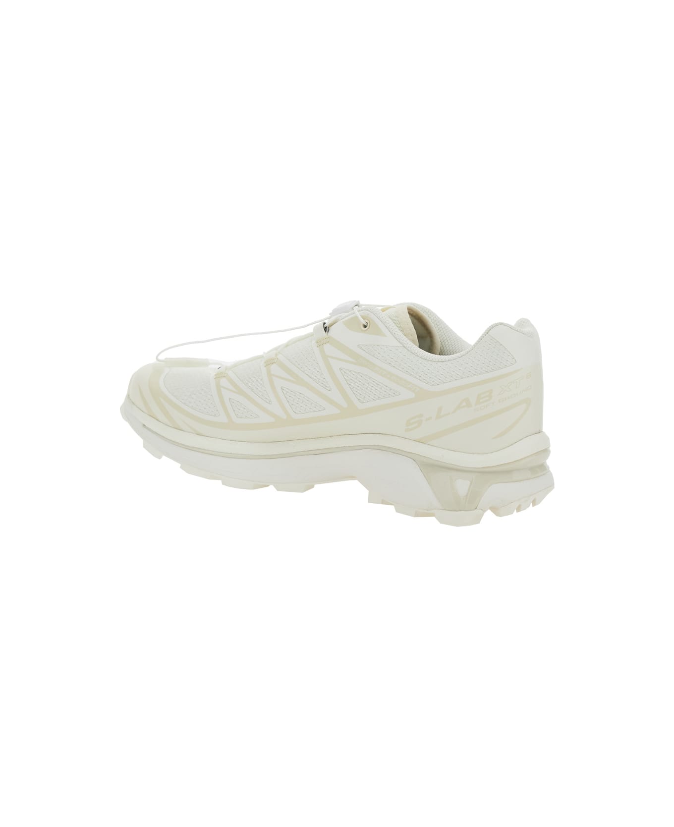 Salomon 
xt-6 S/lab
 White Sneakers With Drawstring In Mesh And Tech Fabric - White