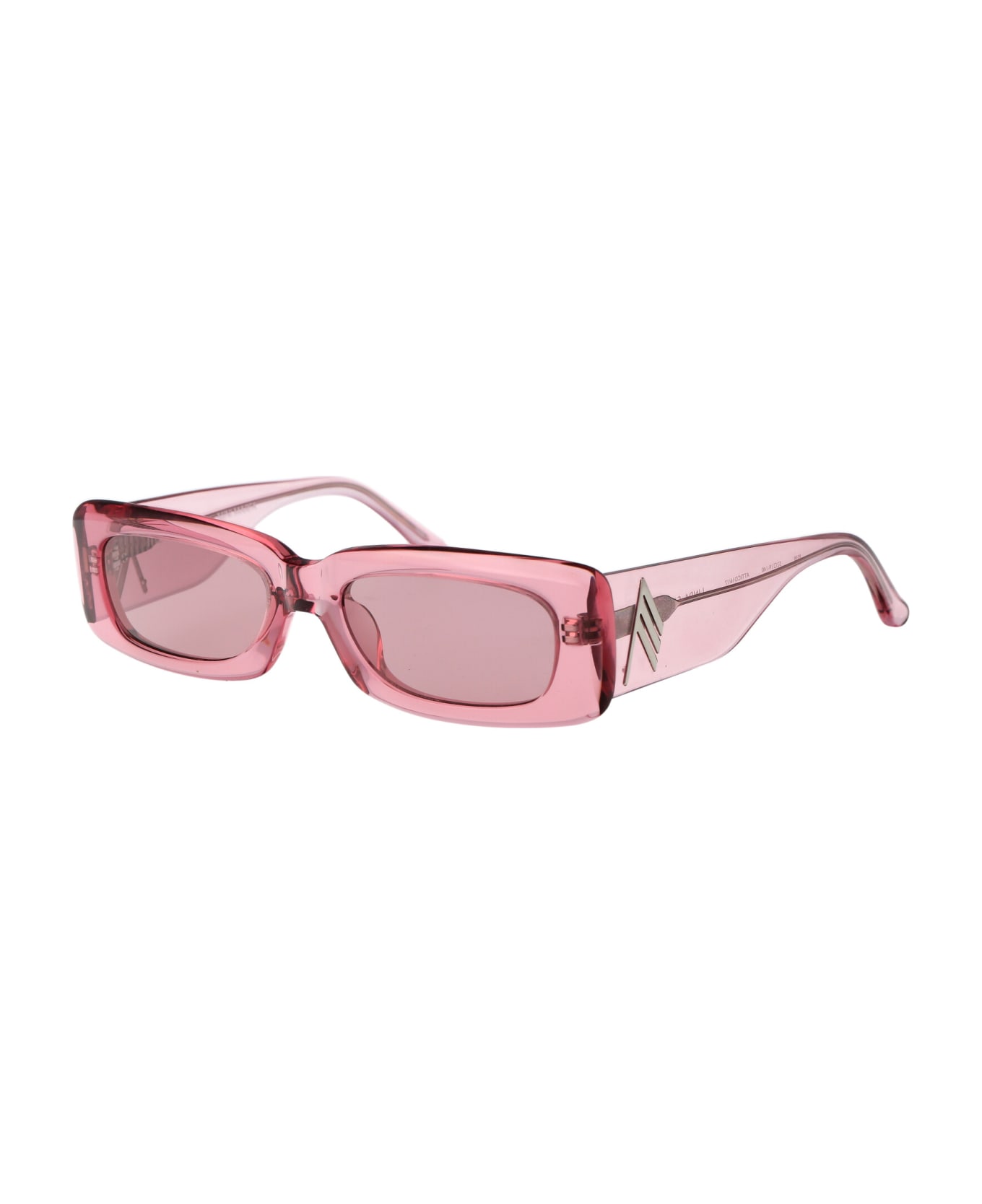 The Attico Mini Marfa Sunglasses - POWDERPINK/SILVER/PINK