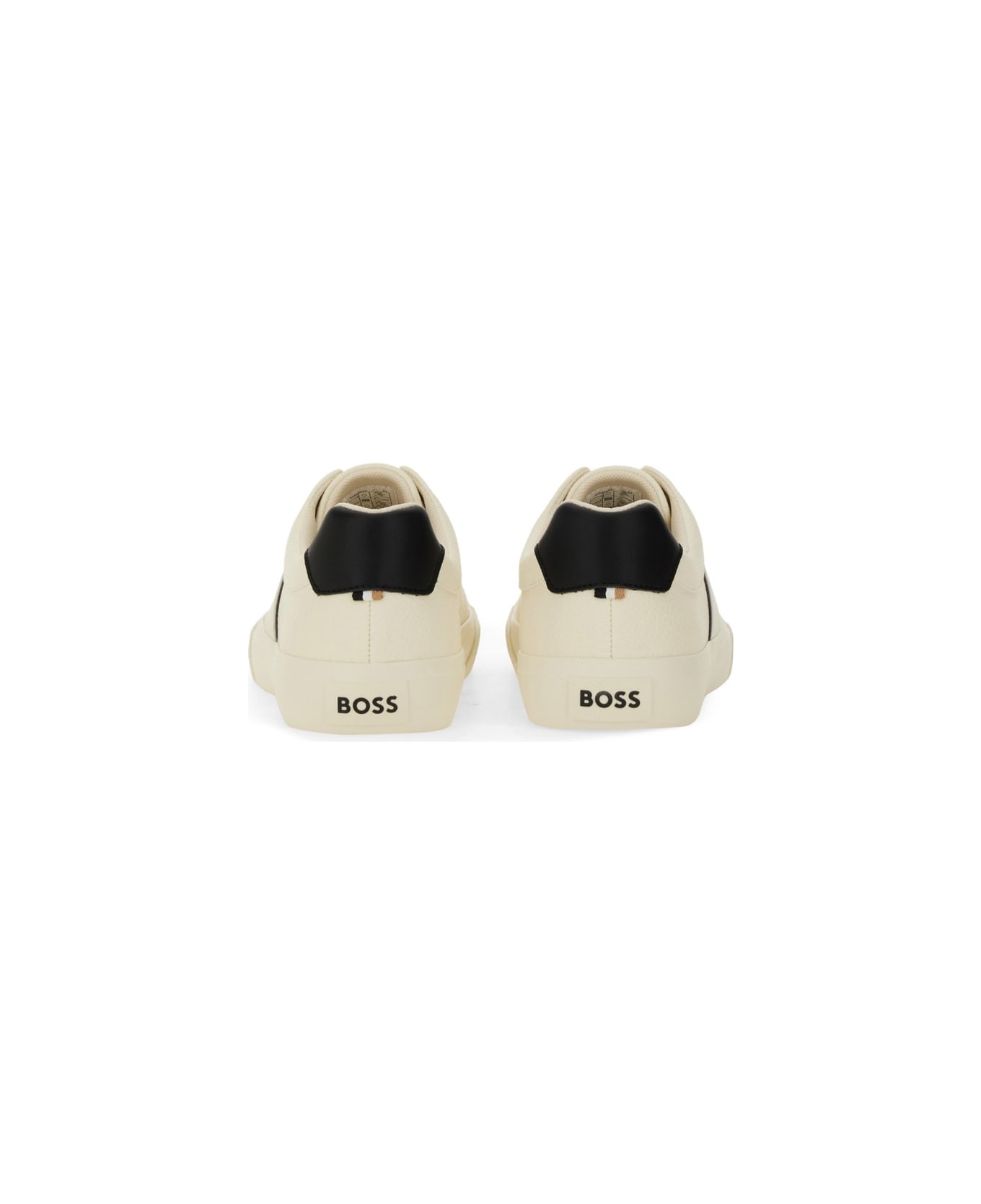 Hugo Boss Leather Sneaker - WHITE