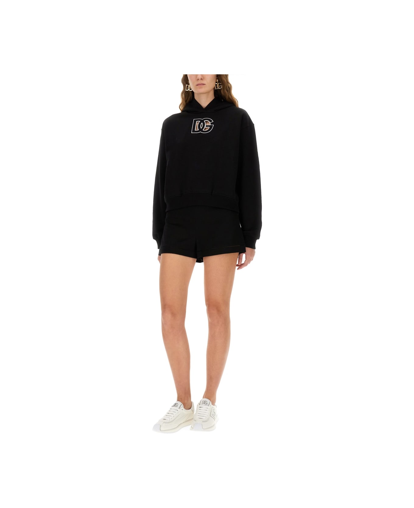 Dolce 
Gabbana Sweatshirt With Dg Embroidery - BLACK