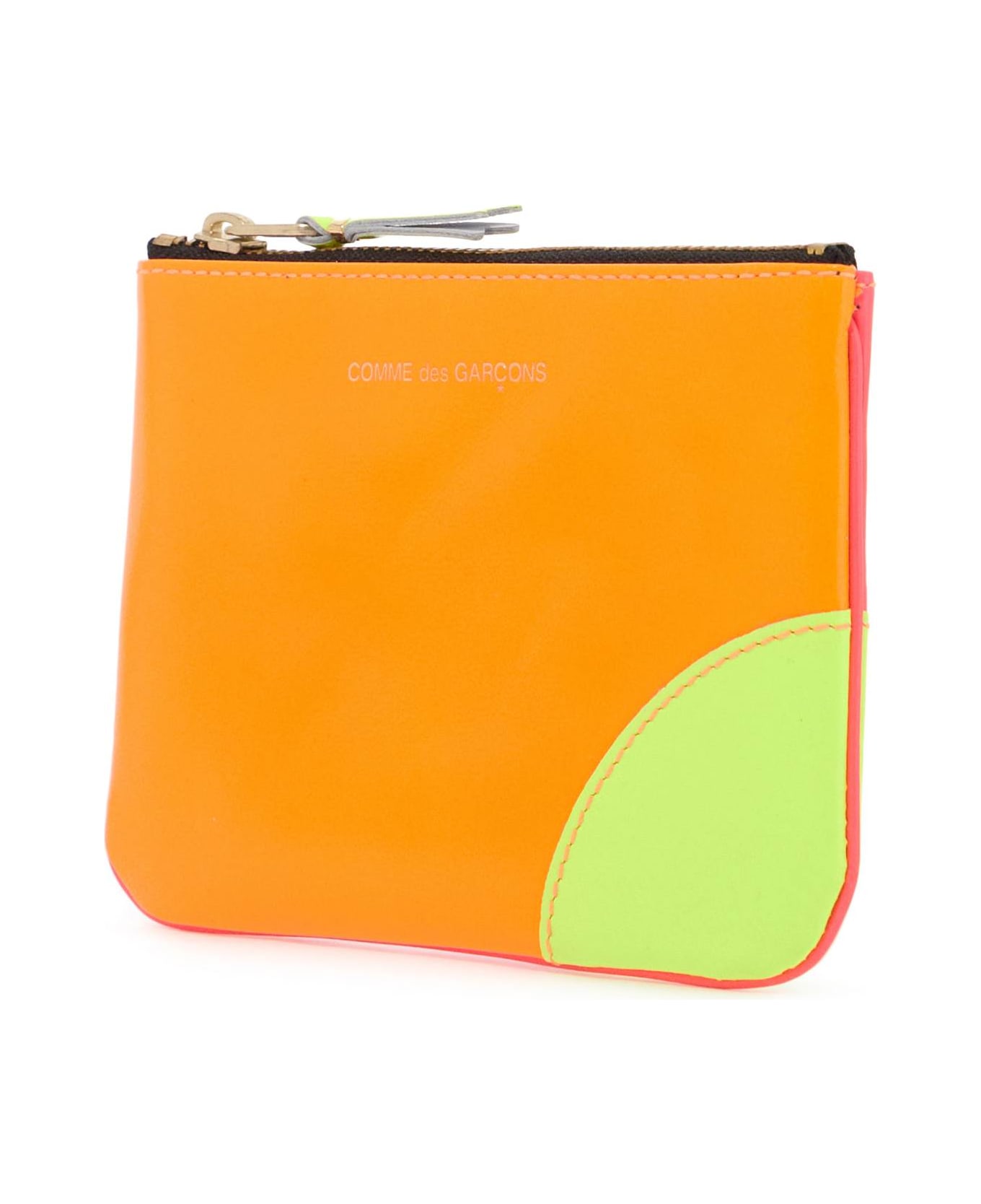 Comme des Garçons Wallet Super Fluo Pouch - LIGHT ORANGE PINK