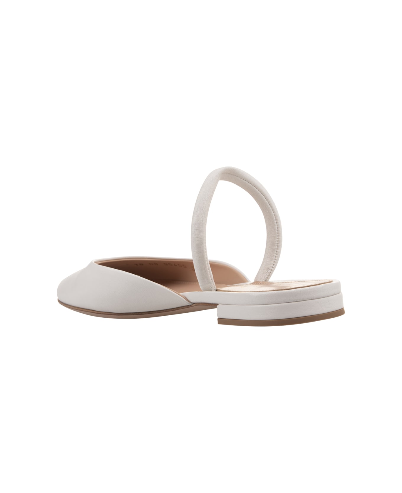 Gianvito Rossi Tivoli Slingback Ballerinas In White Tappa - White