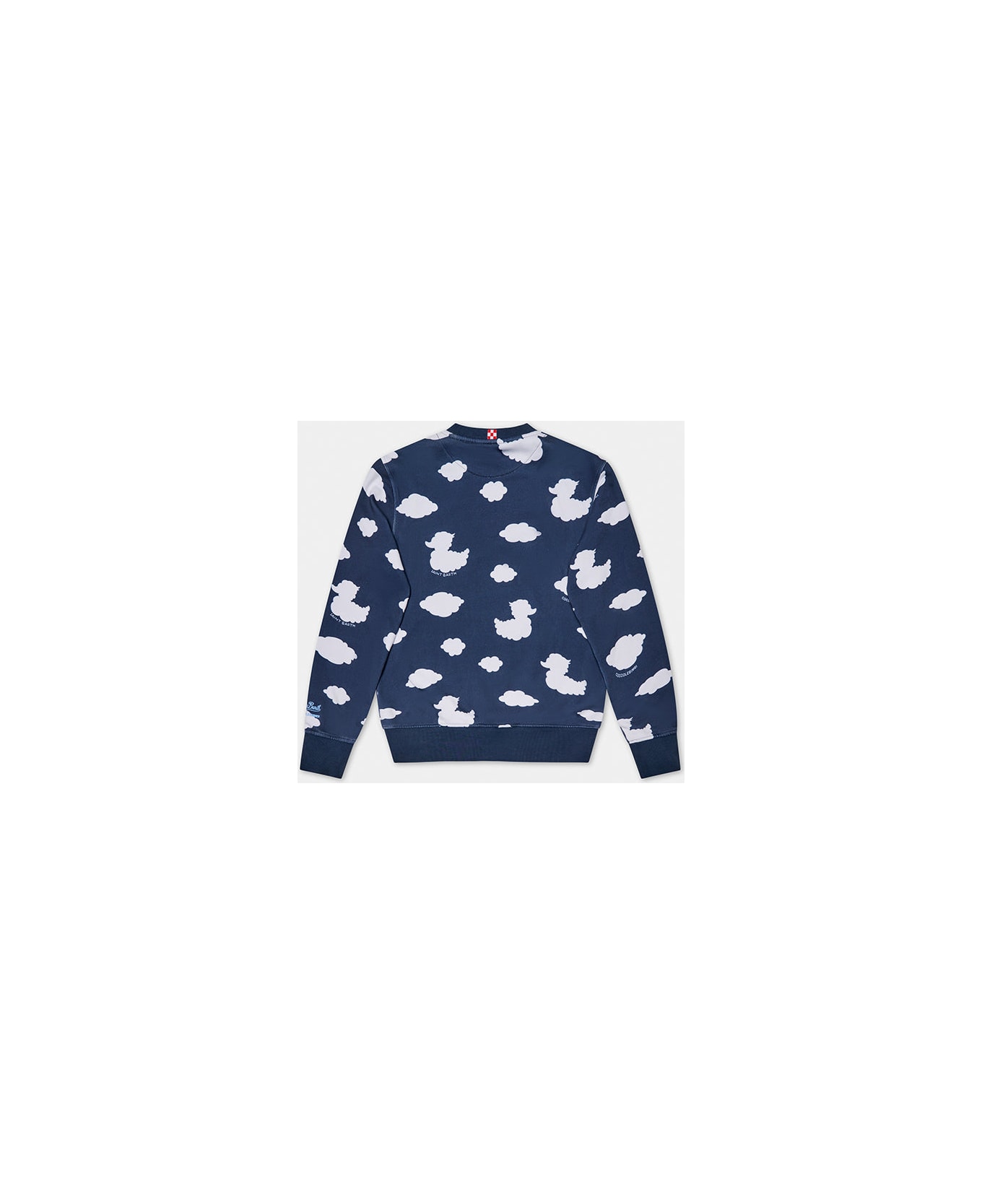 MC2 Saint Barth Crewneck Blue Sweatshirt With Coccole E Nuvole Embroidery | Coccolebimbi Special Edition - BLUE