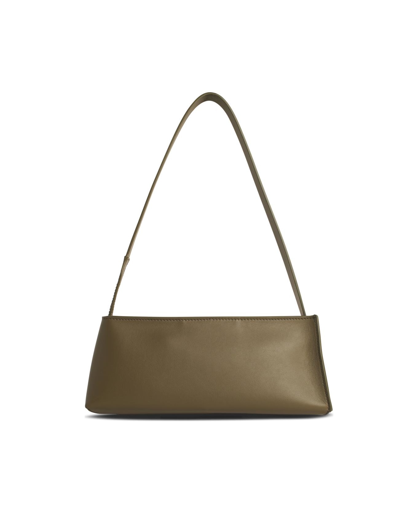 Marni Museo Baguette Bag In Green Leather - DEEP SAGE/WINTER WHEAT