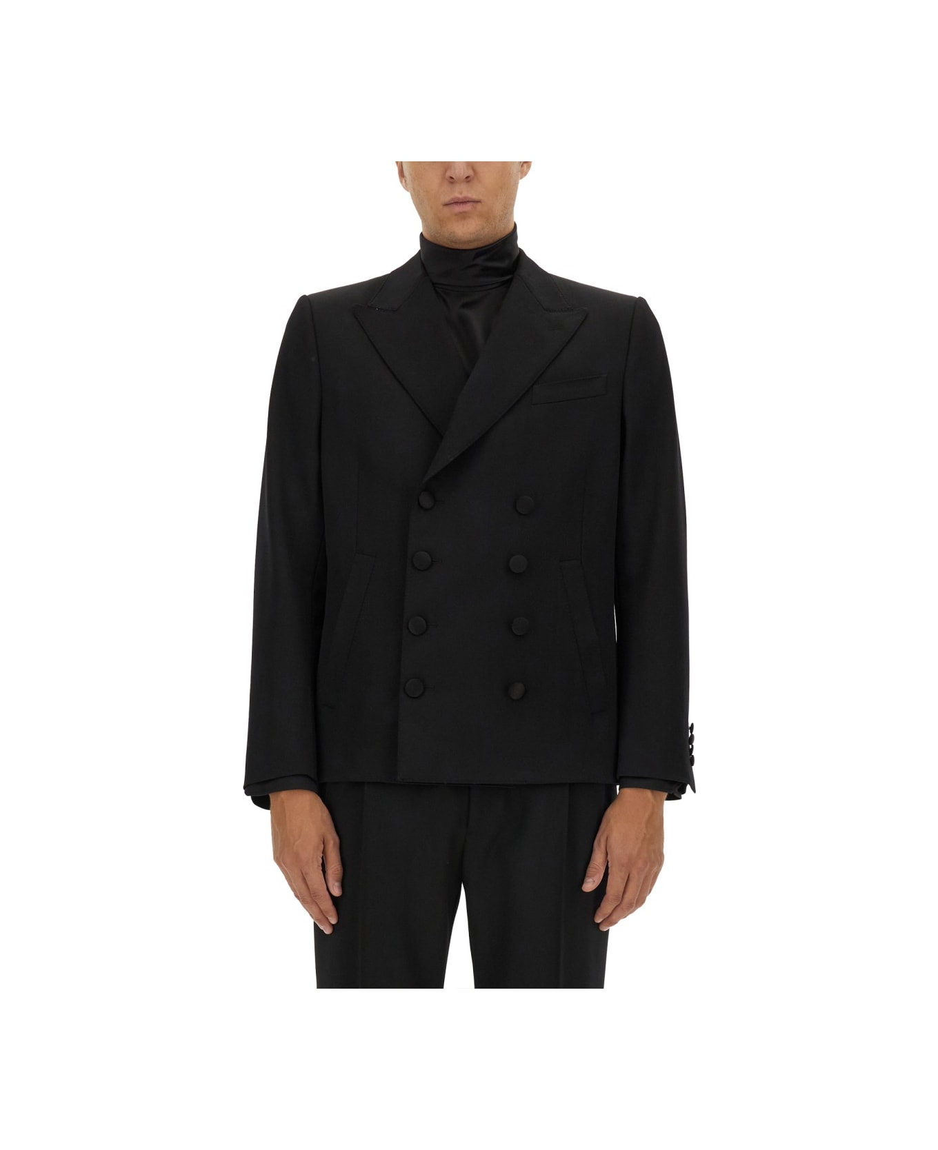 Dolce & Gabbana Double-breasted Jacket - BLACK