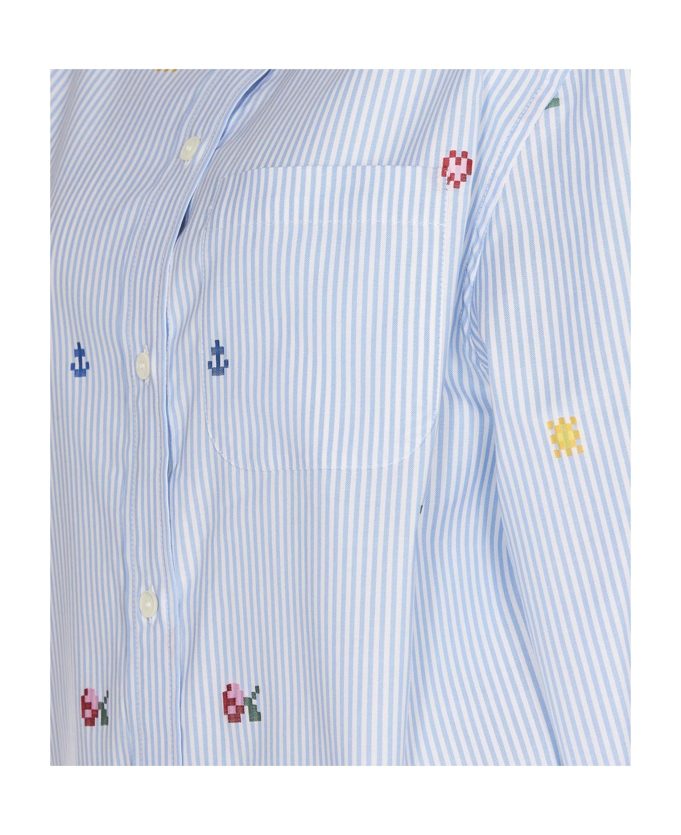 Kenzo Printed Cotton Shirt - Bleu Clair