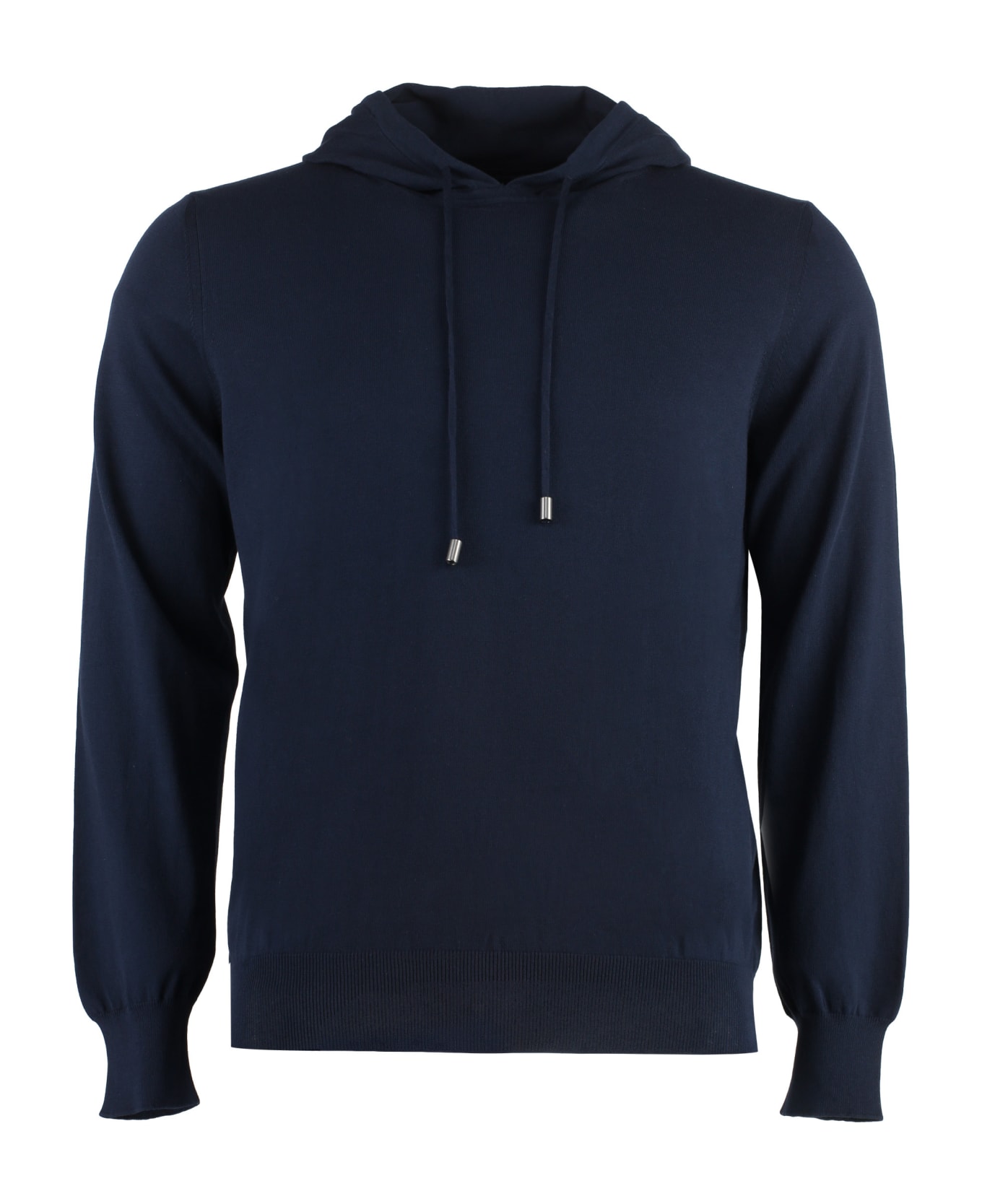 Canali Knitted Hoodie - blue