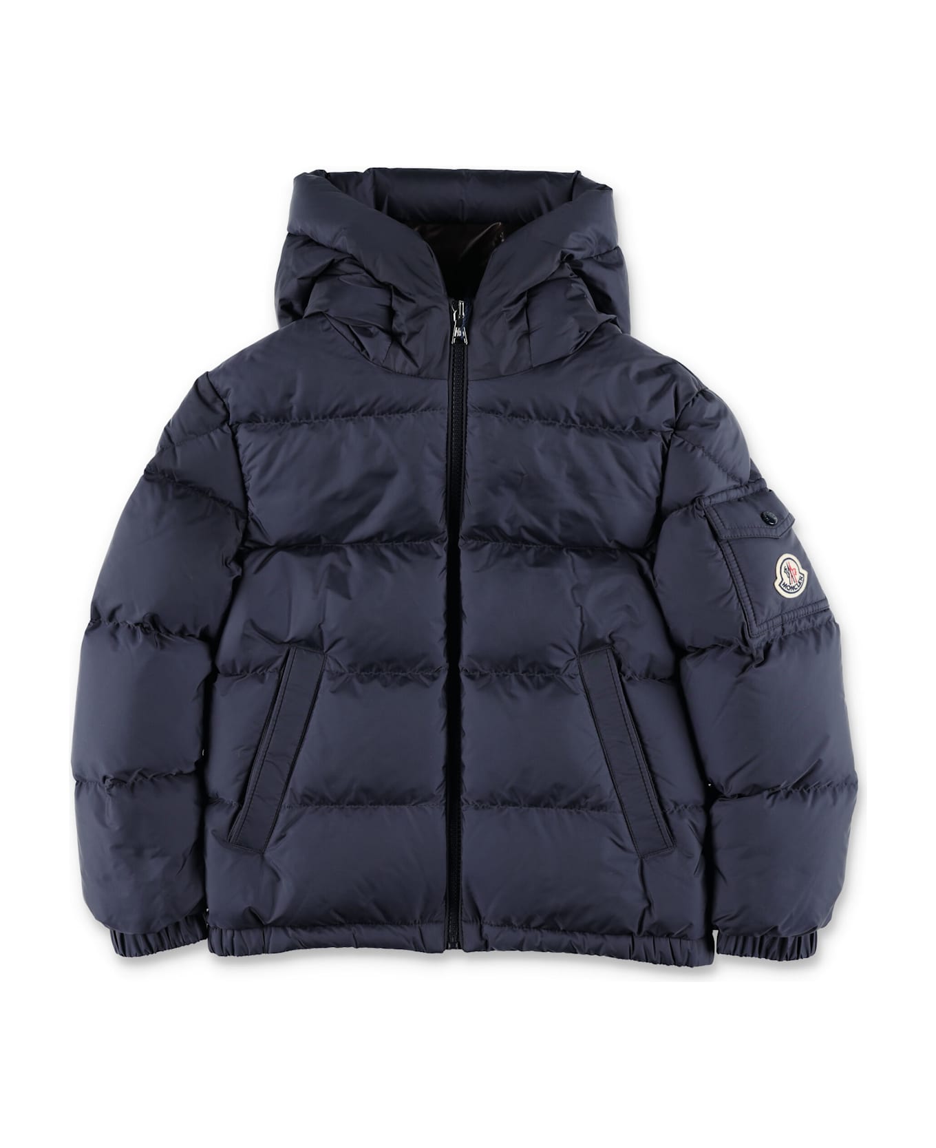 Moncler Eranu Hooded Down Jacket In Nylon For Kids - NAVY