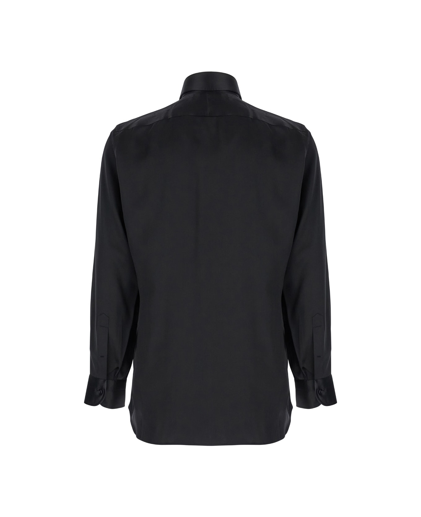 Tom Ford Charmeuse Flim Fit Shirt - Black