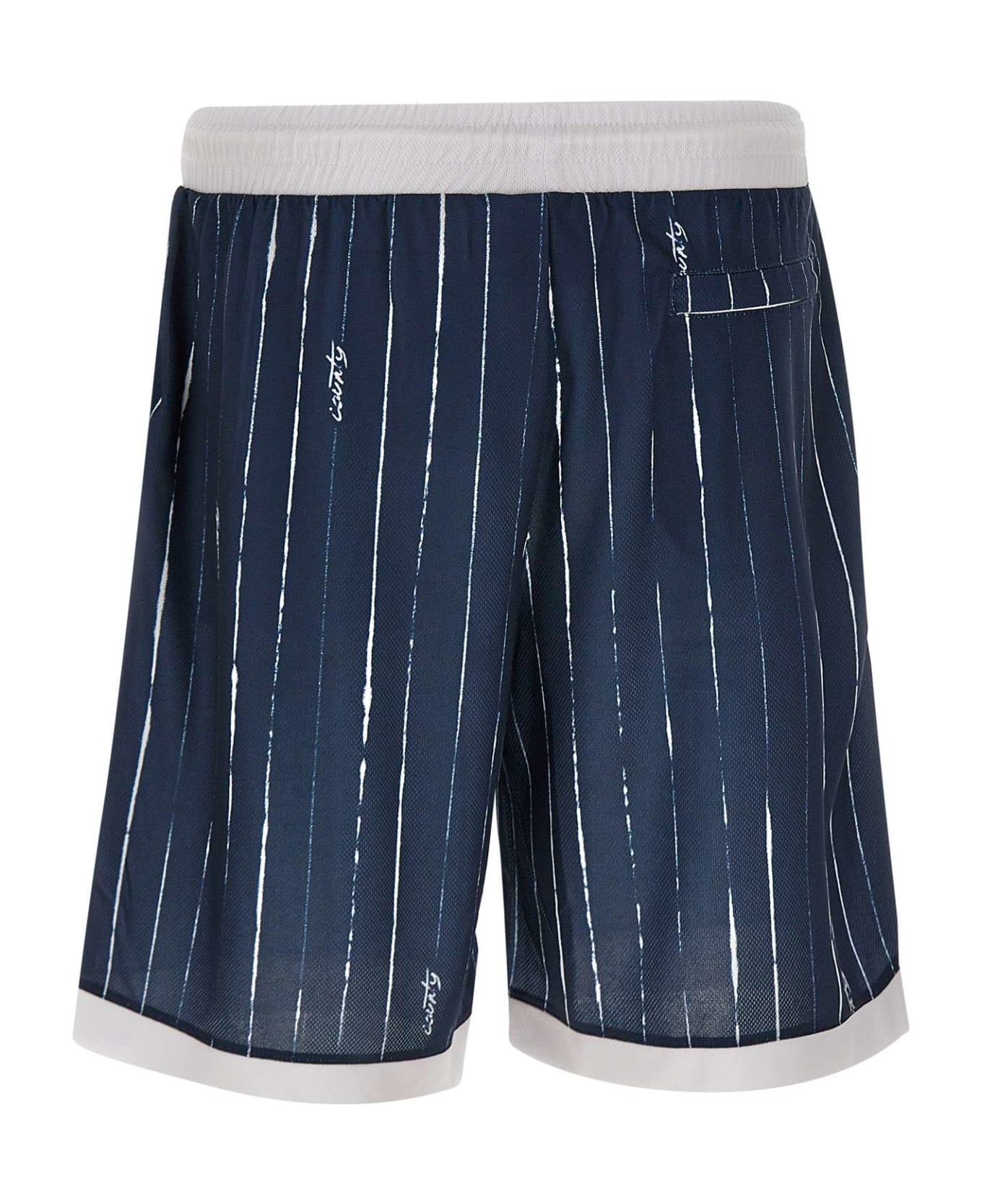 Marcelo Burlon "county Pinstripes" Shorts - BLUE