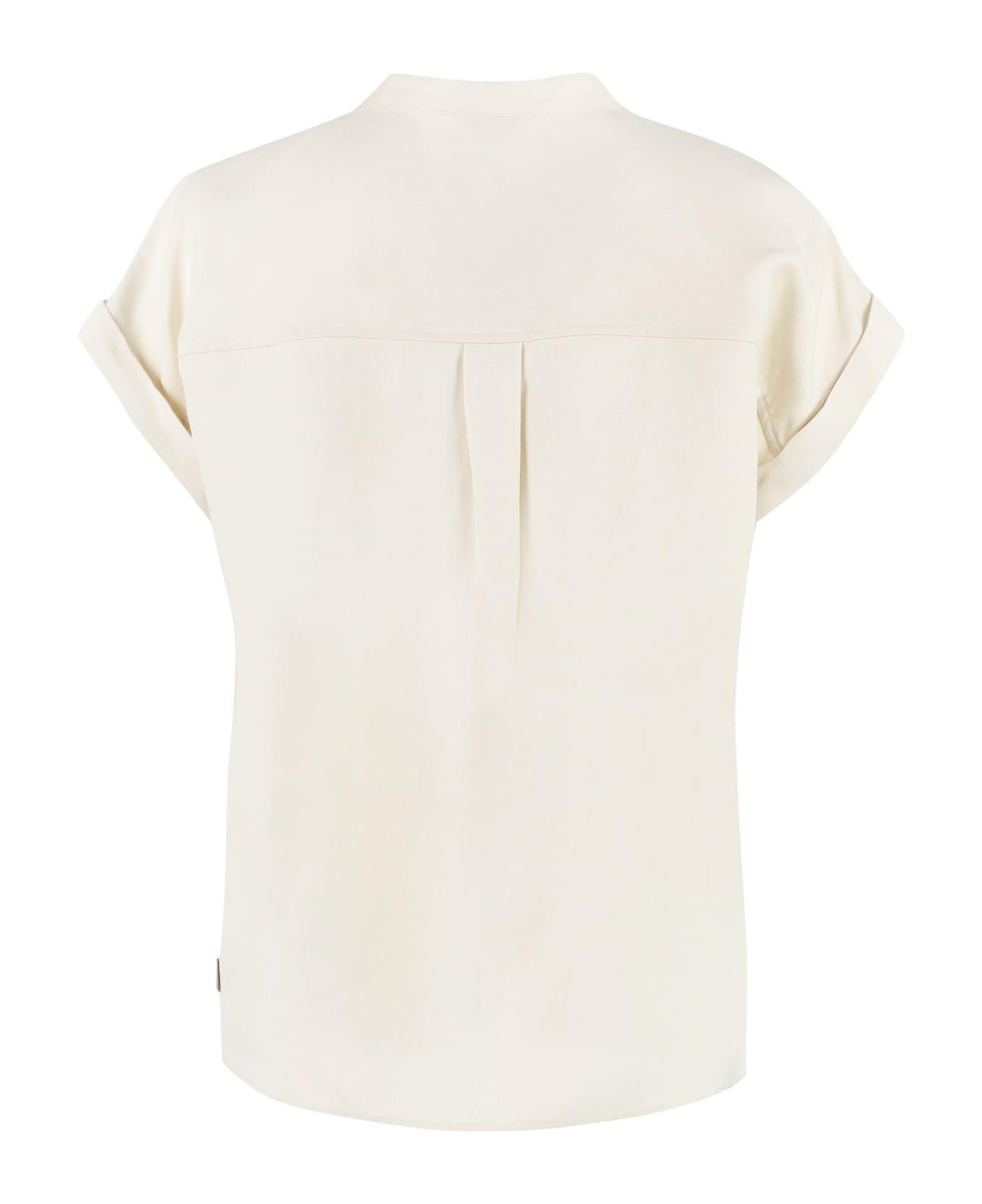 Woolrich Short Sleeve Linen Blend Shirt - panna シャツ